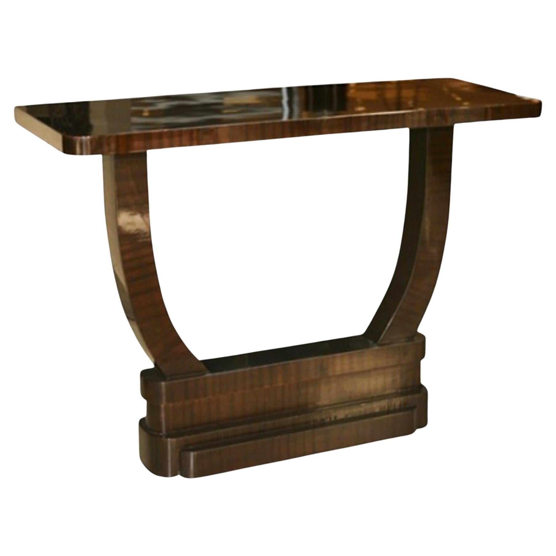 Console in Wood, French 1930, Style, Art Deco