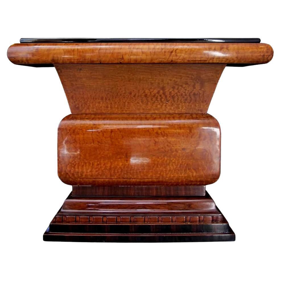 Console en bois, style français de 1930, Art Déco