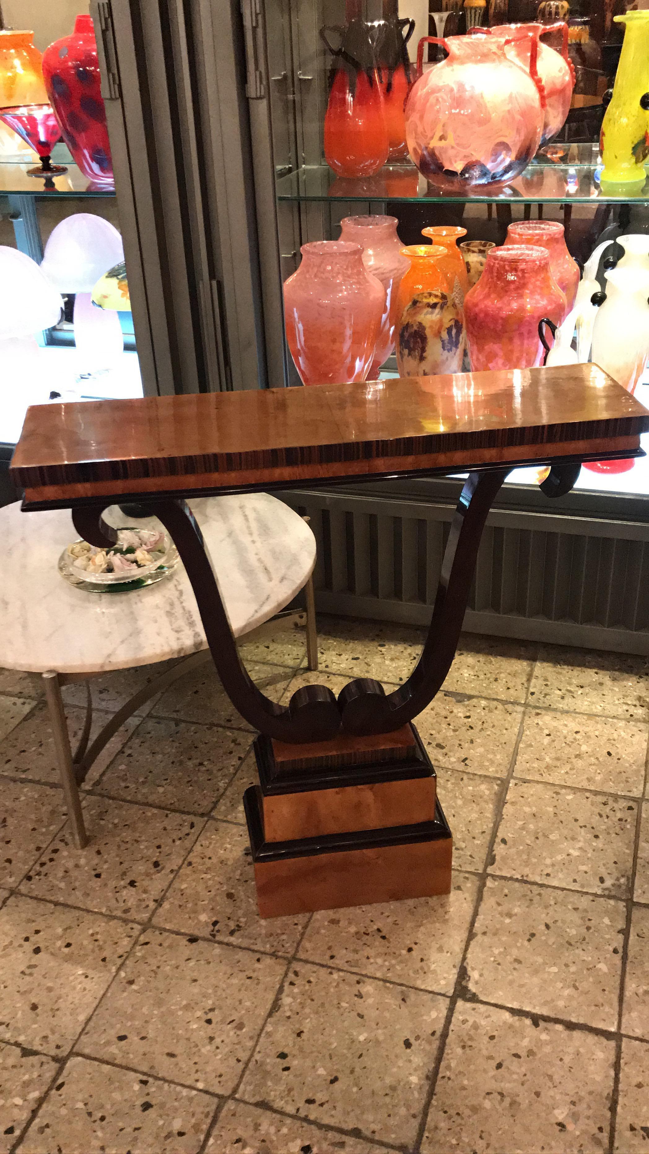 French Console in Wood , Style: Art Deco , 1920 For Sale