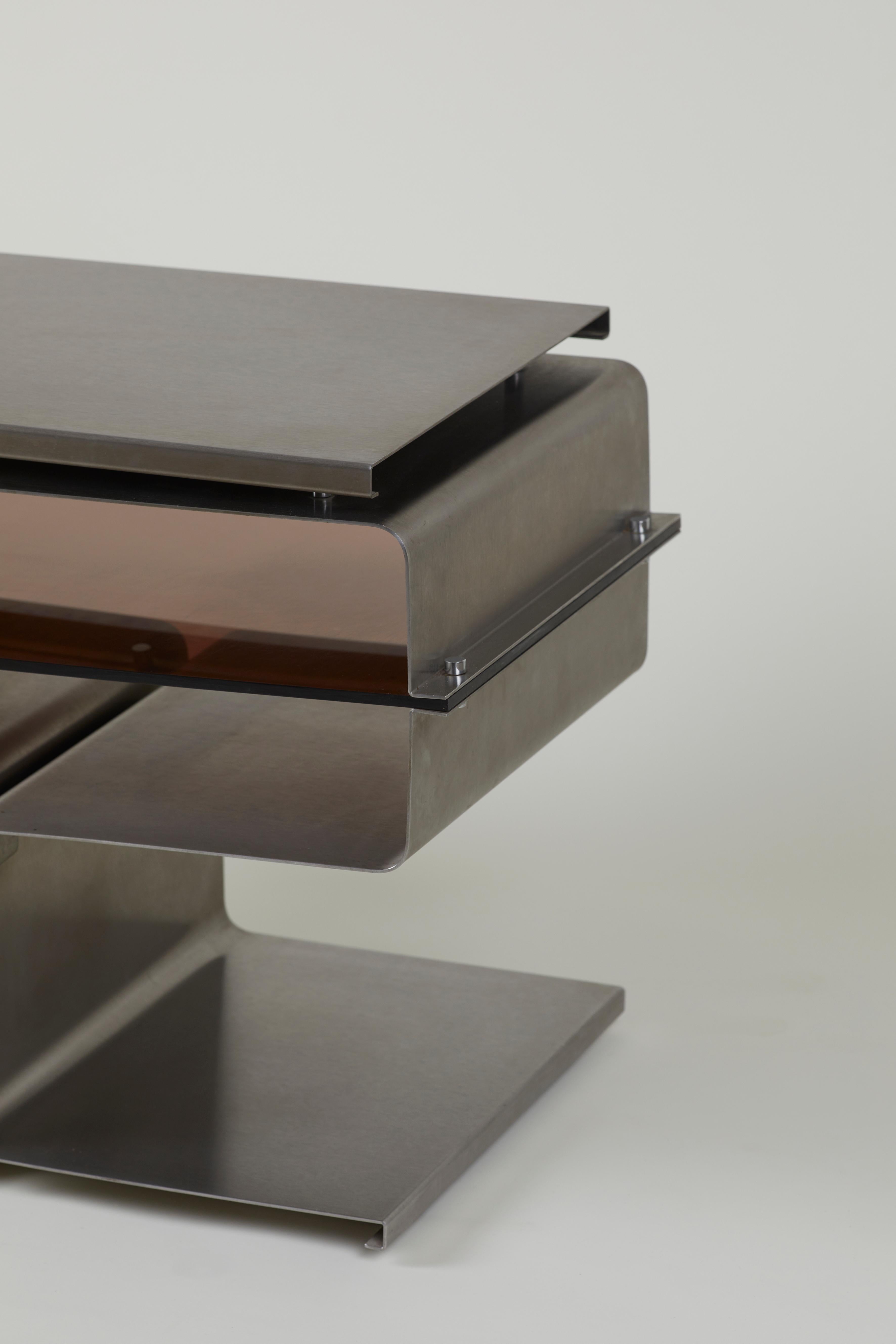 Console inox design François Monnet pour Kappa / Uginox vintage Space Age 1970 en vente 7