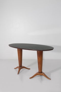 Italian console or small table in vintage green glass