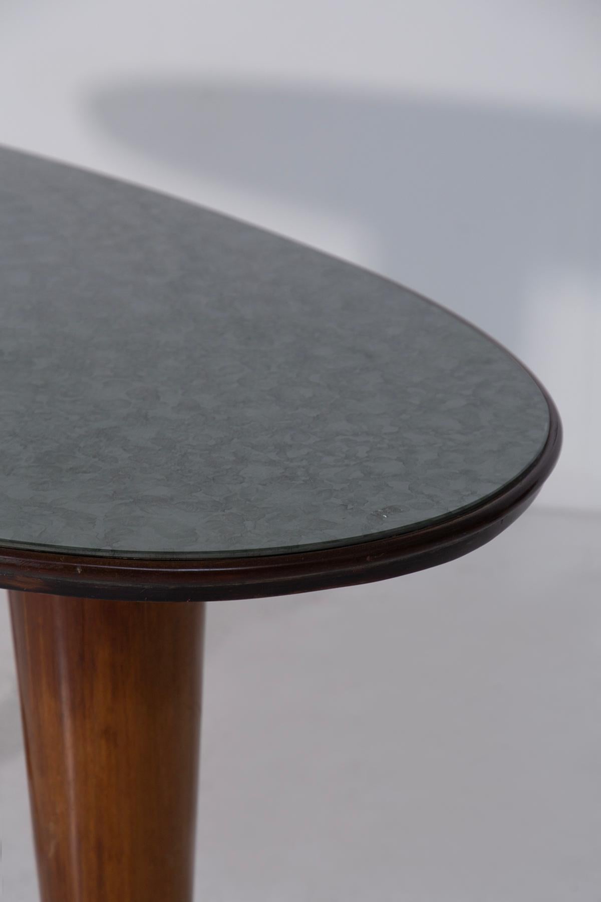 Vetro Console Italiana o tavolo piccolo in vetro verde vintage in vendita