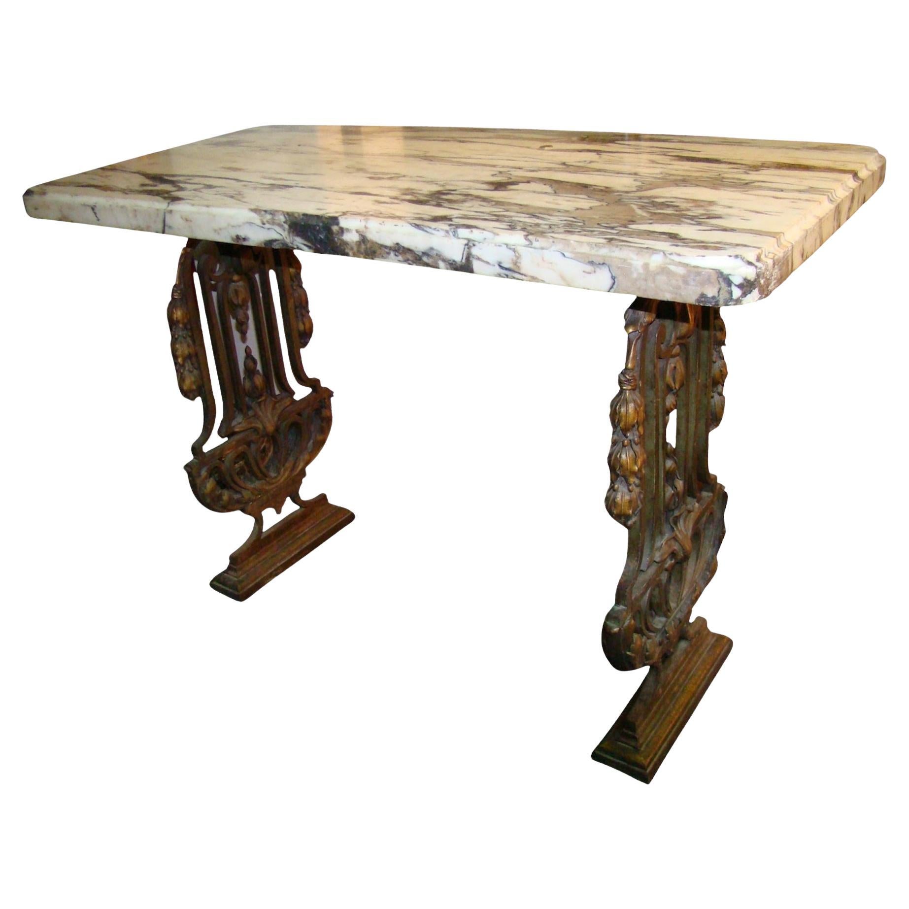 Console Jugendstil, Art Nouveau, Liberty in bronze and Iron, 1900, France