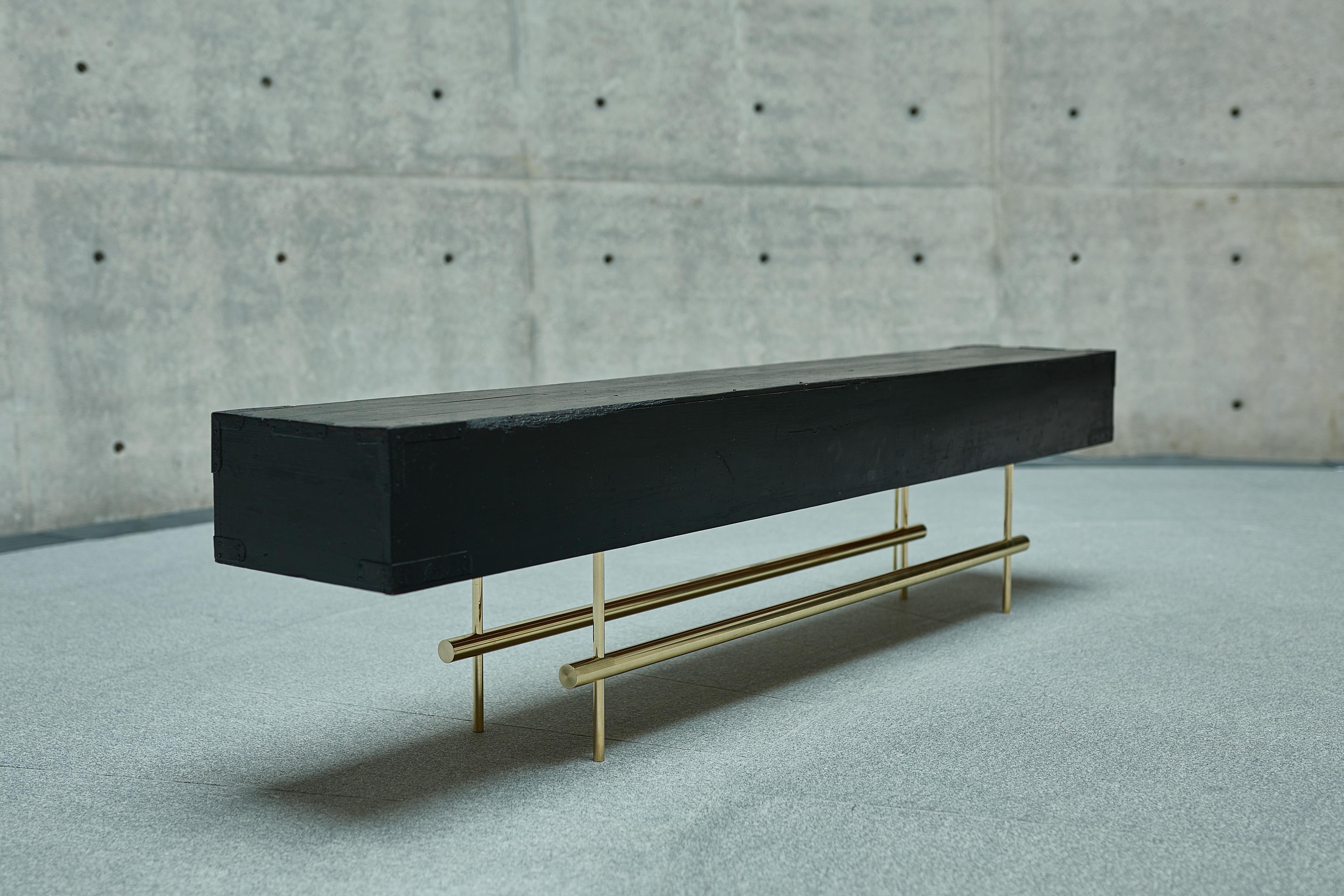 Minimaliste Table console lumineuse Ryosuke Harashima contemporaine Zen Japanese Craft Mingei en vente