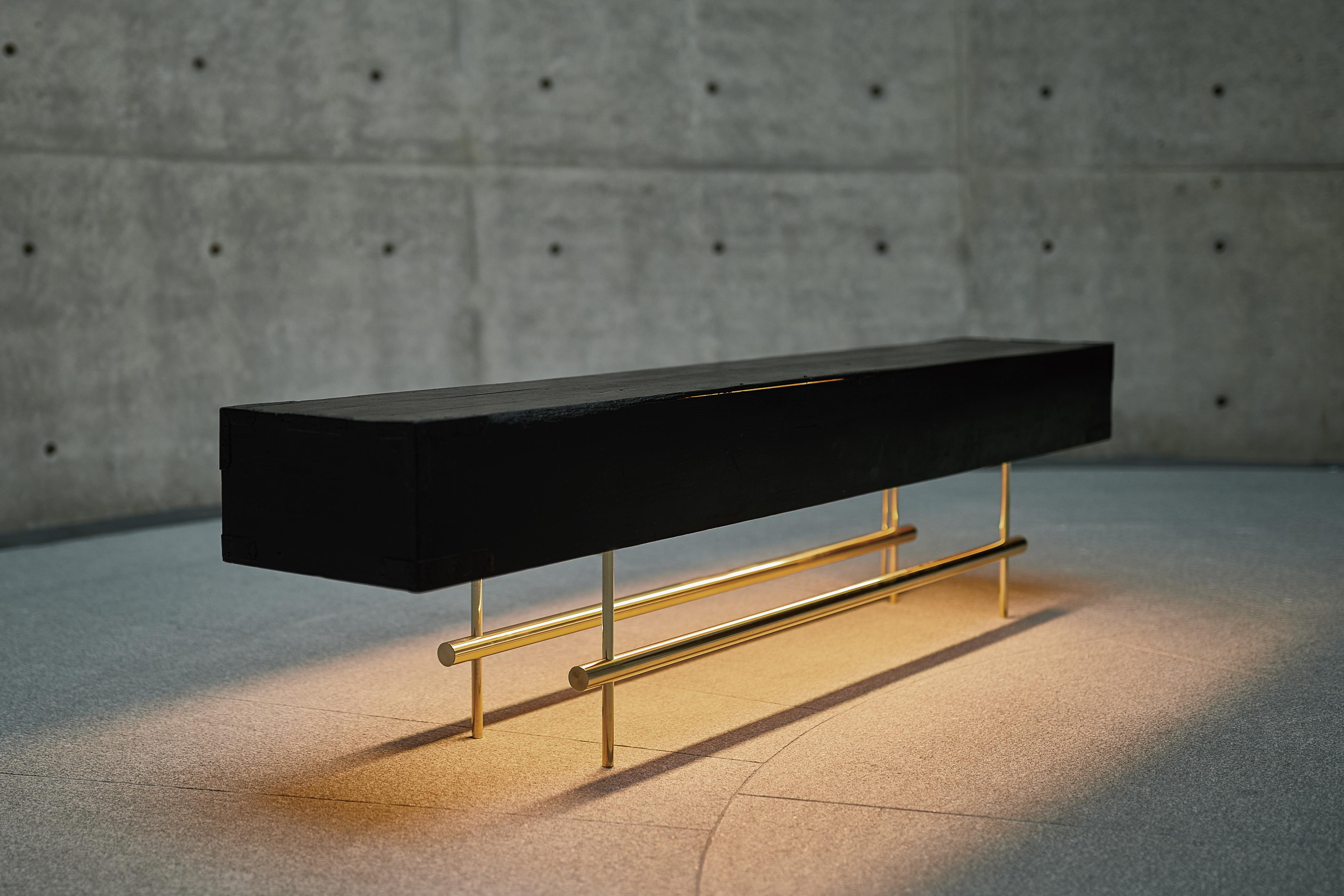 Japonais Table console lumineuse Ryosuke Harashima contemporaine Zen Japanese Craft Mingei en vente