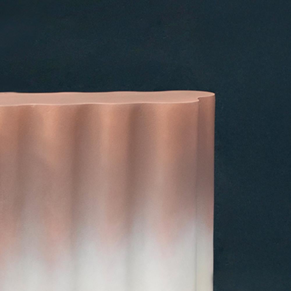 Francese Organic Form, Gradient Light Peach Console One of a Kind by MANUFACTURE XXI in vendita