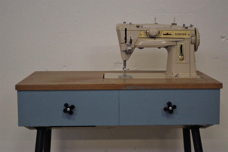 Console Electric Sewing Machine For Sale at 1stDibs | console sewing ...