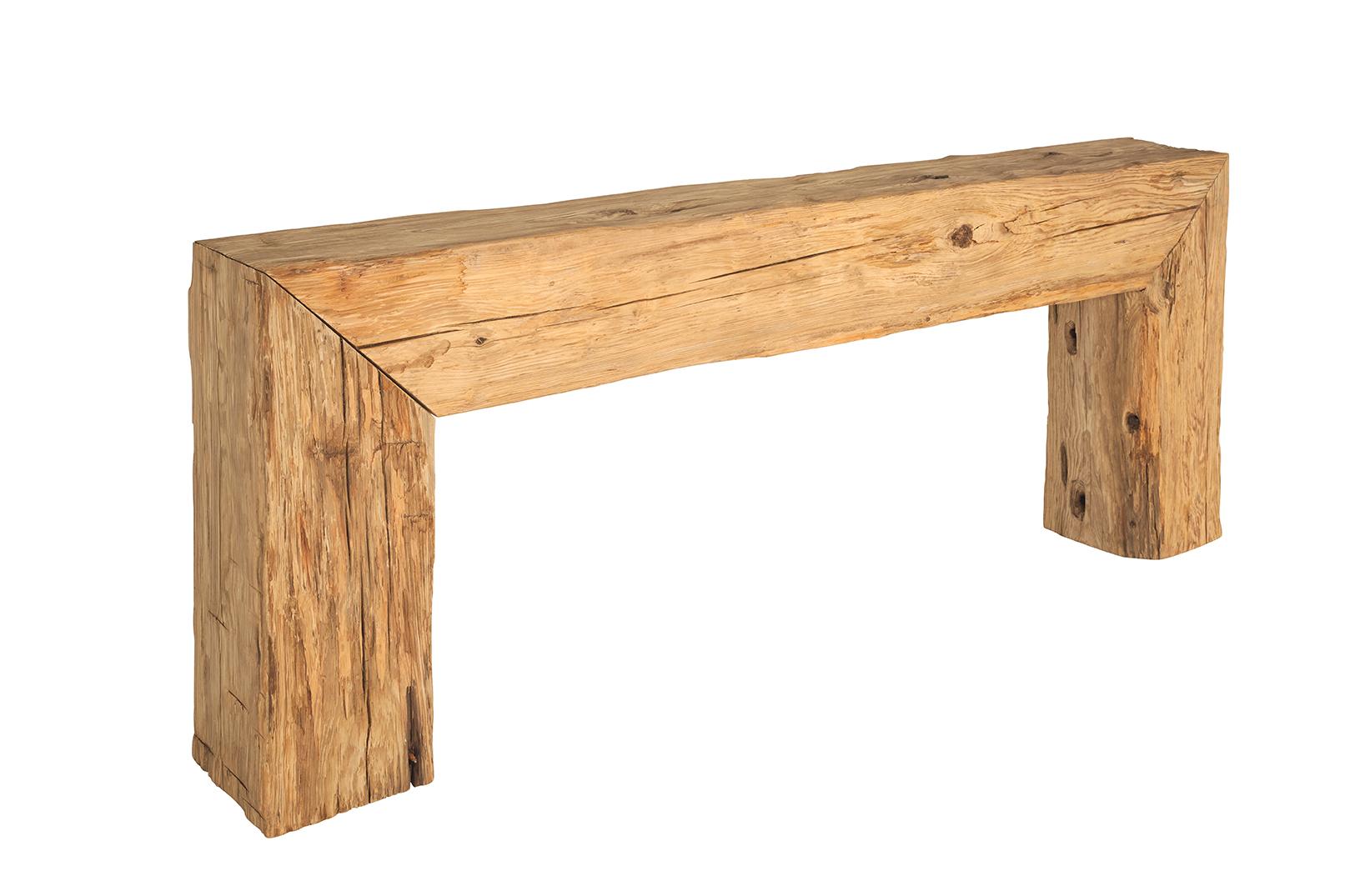 wood beam console