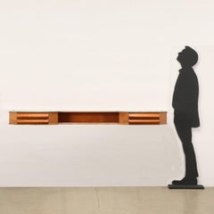 Console en placage d'érable, Italie, années 1950-1960