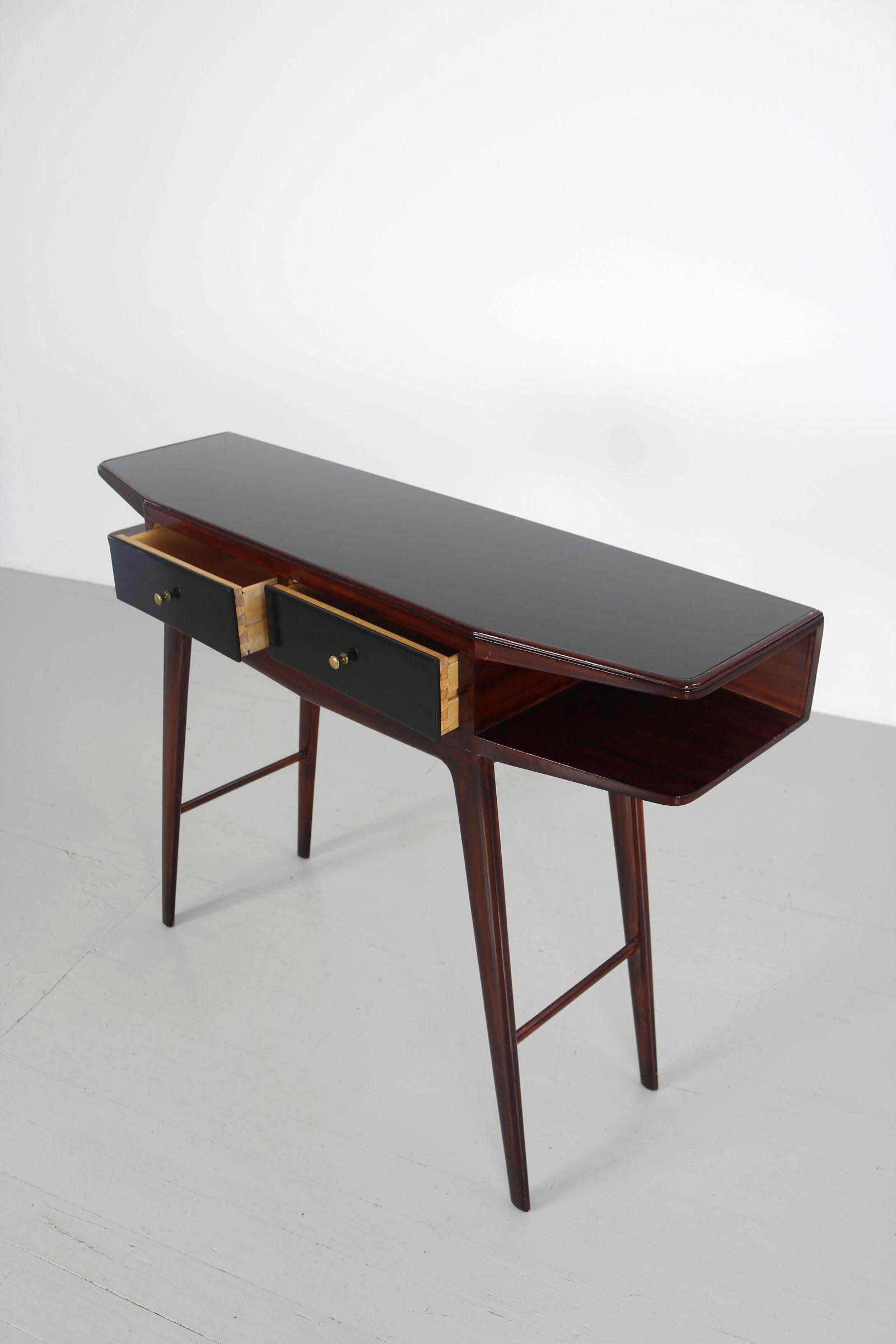 Console of Palisander Wood from the Italian, 1950s 9