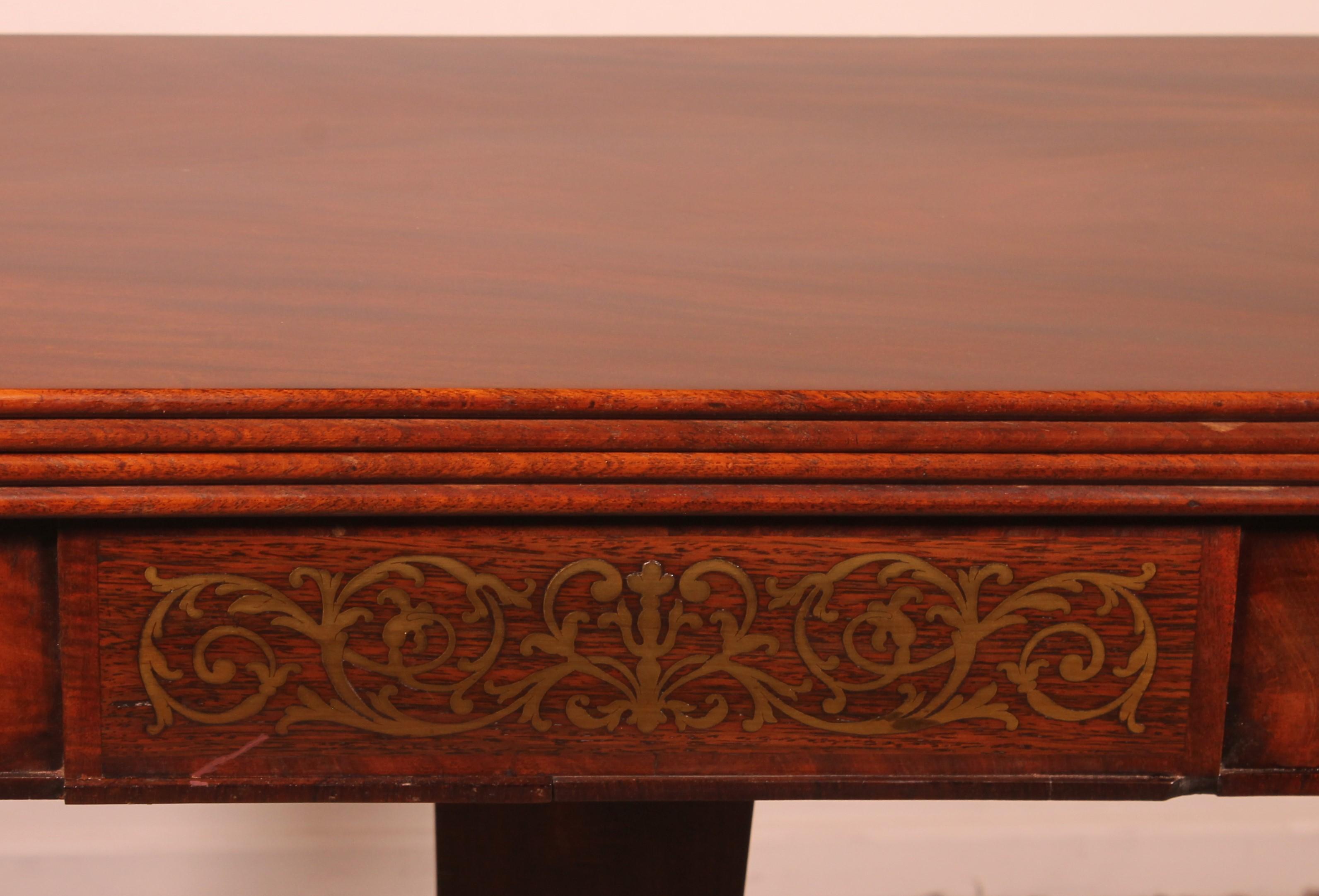 Console Or Games Table In Mahogany - Regency Period In Good Condition For Sale In Brussels, Brussels