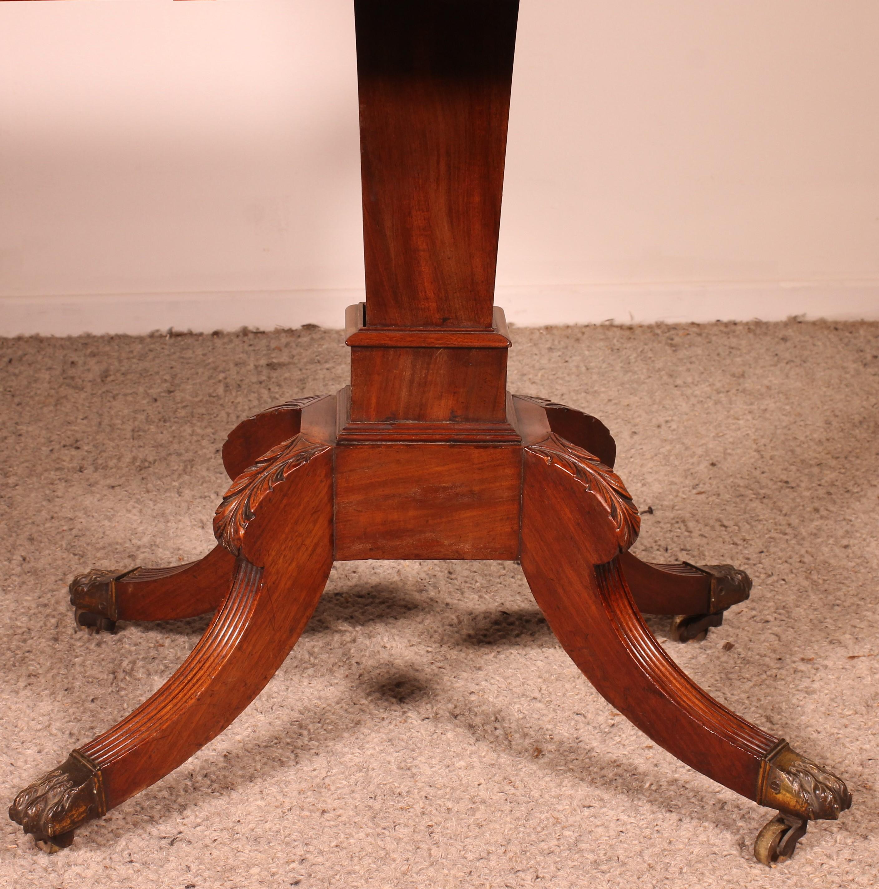 19th Century Console Or Games Table In Mahogany - Regency Period For Sale
