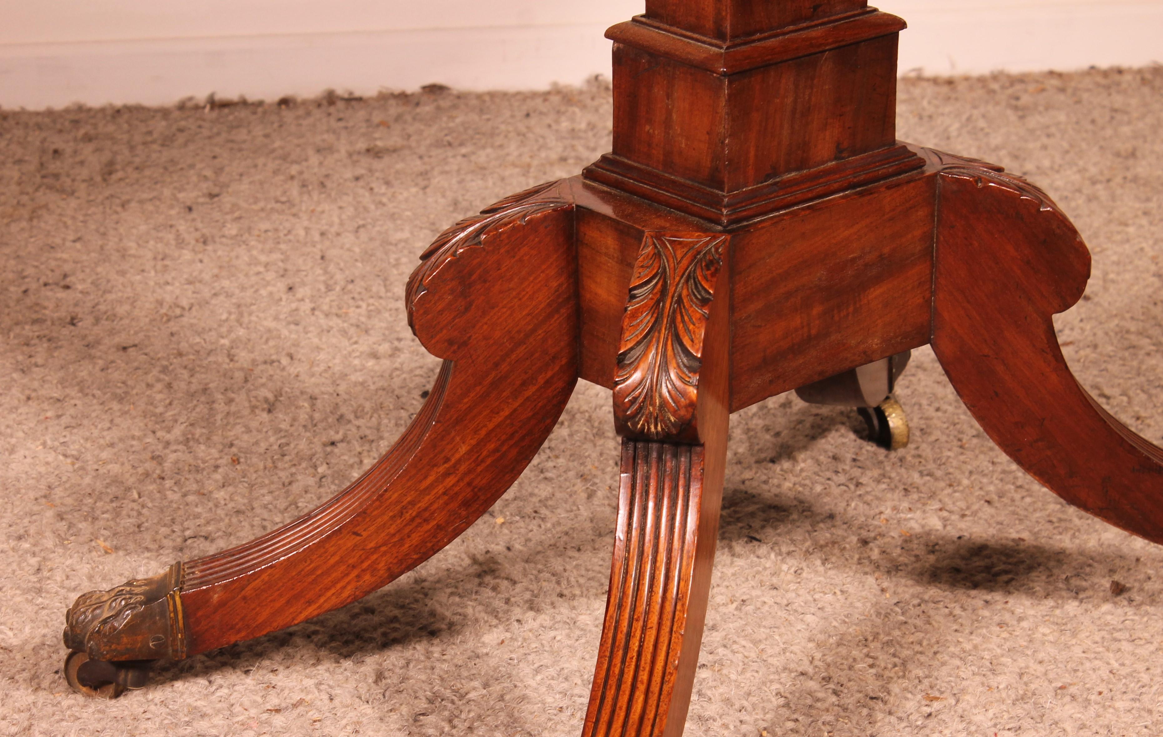 Console Or Games Table In Mahogany - Regency Period For Sale 1