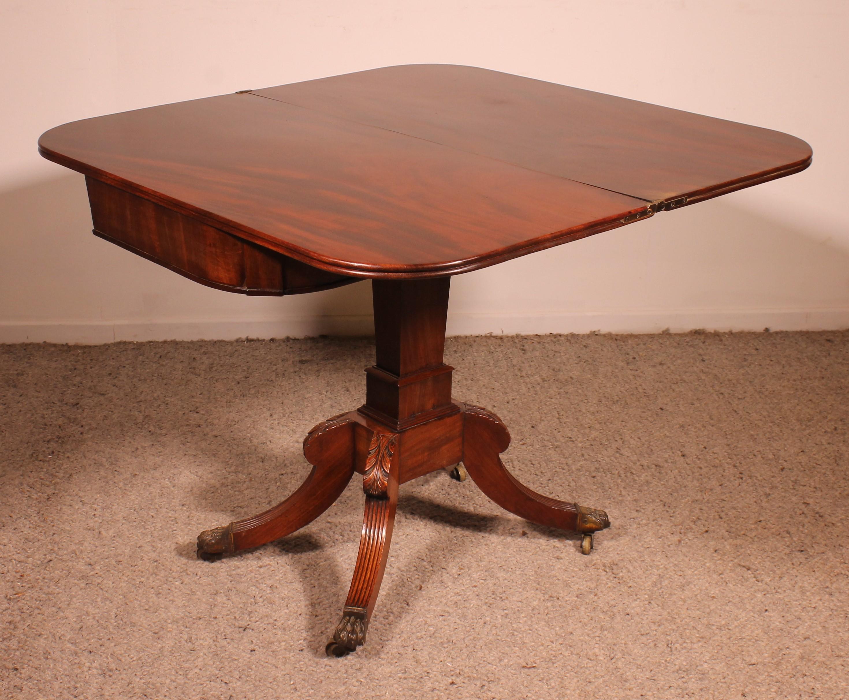Console Or Games Table In Mahogany - Regency Period For Sale 4