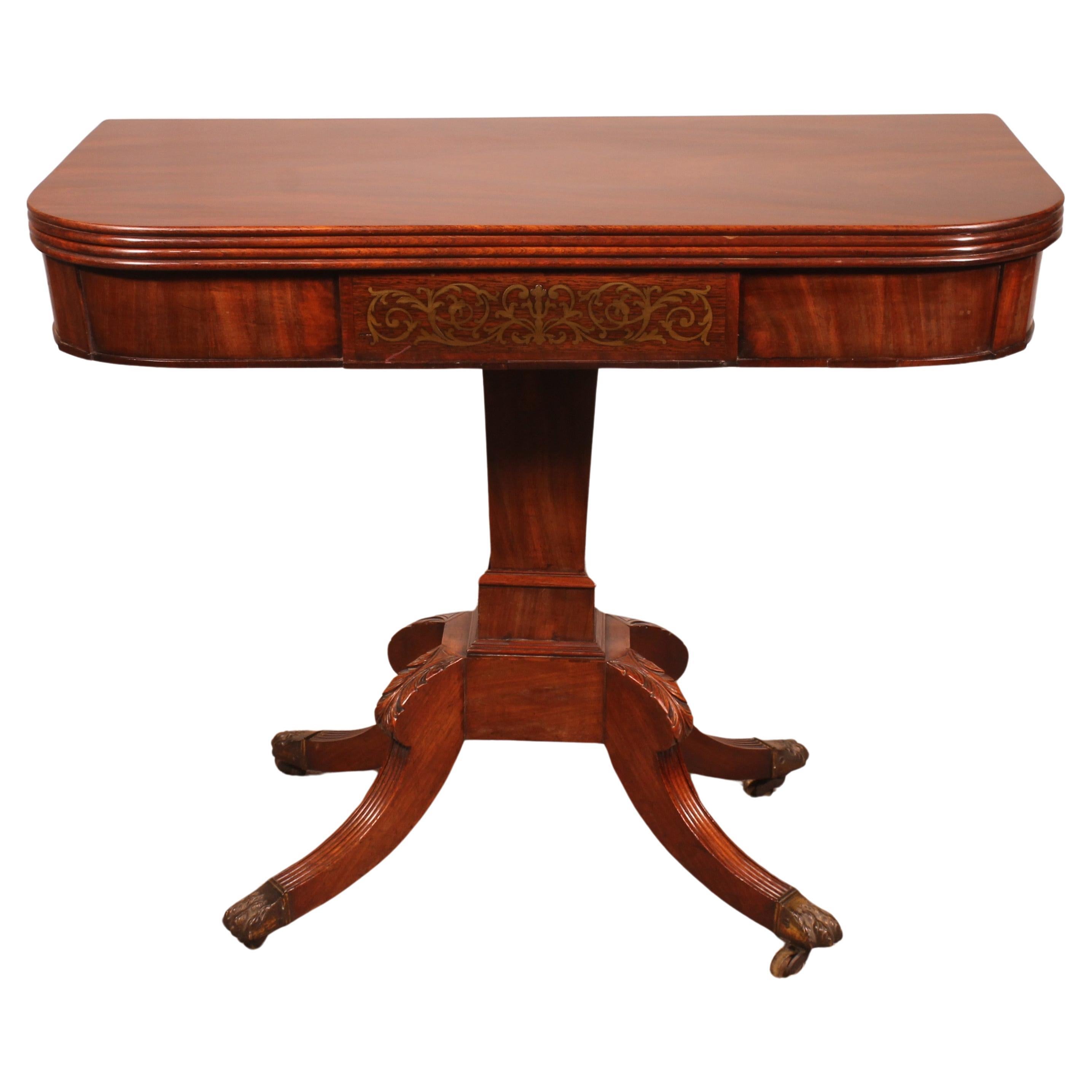 Konsolen- oder Spieltisch aus Mahagoni – Regency-Periode im Angebot