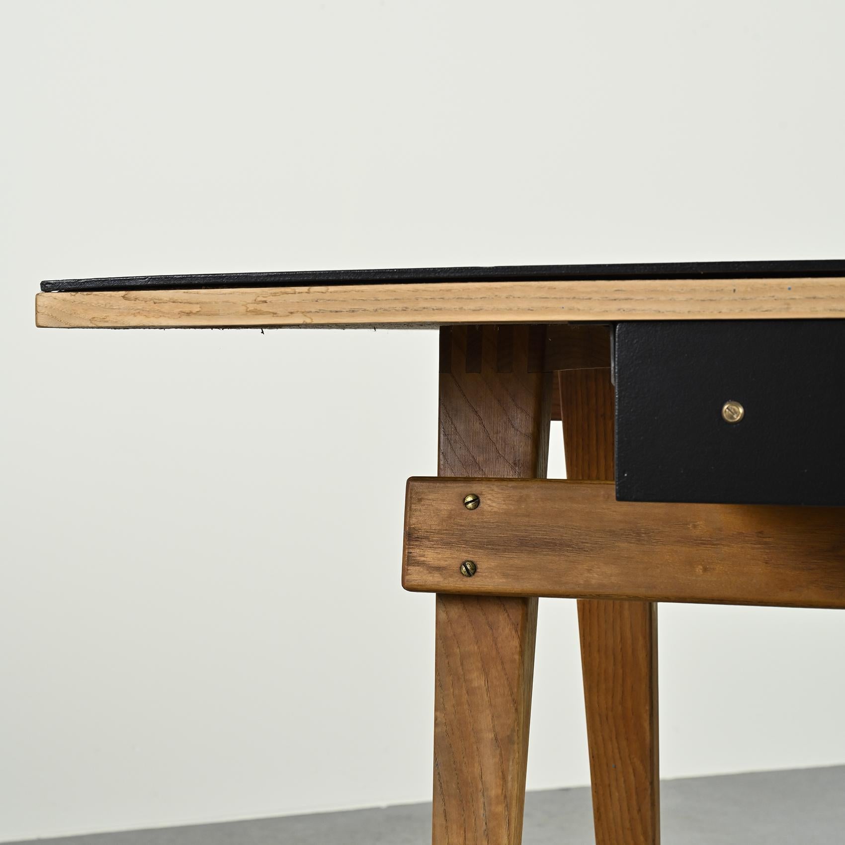 Console or high desk  by André Sornay, circa 1955 In Fair Condition For Sale In VILLEURBANNE, FR