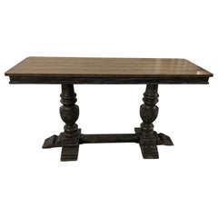 Console or Library Table on Two Pedestals, 21st Century