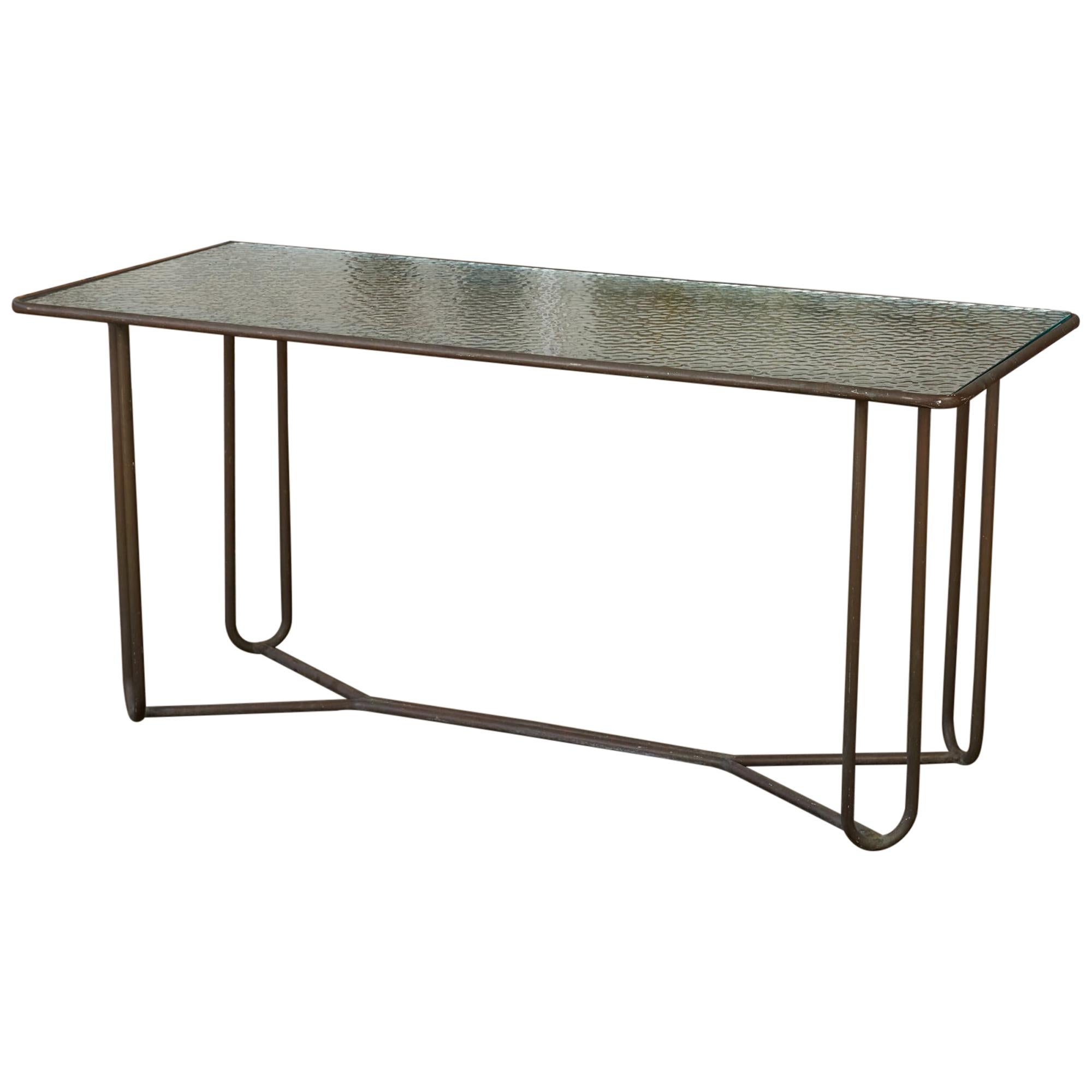 Console or Narrow Dining Table by Walter Lamb for Brown Jordan