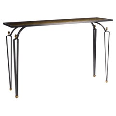 Console R.Dubois - Steel & patinated brass