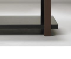 Console Ribboned Mahogany Midnight Hand Rubbed Metal, New