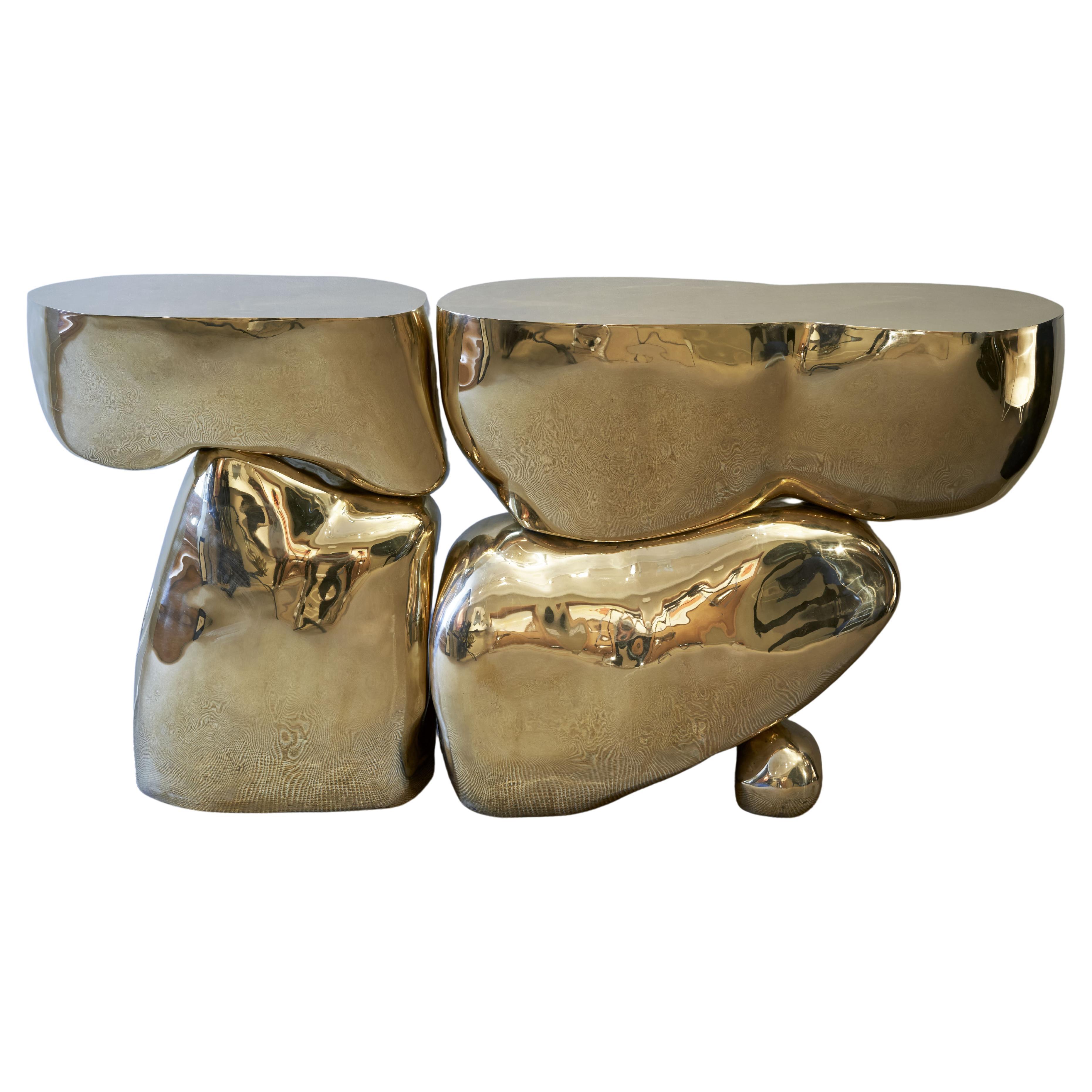 Polished Bronze Console by Pierre Ghattaz