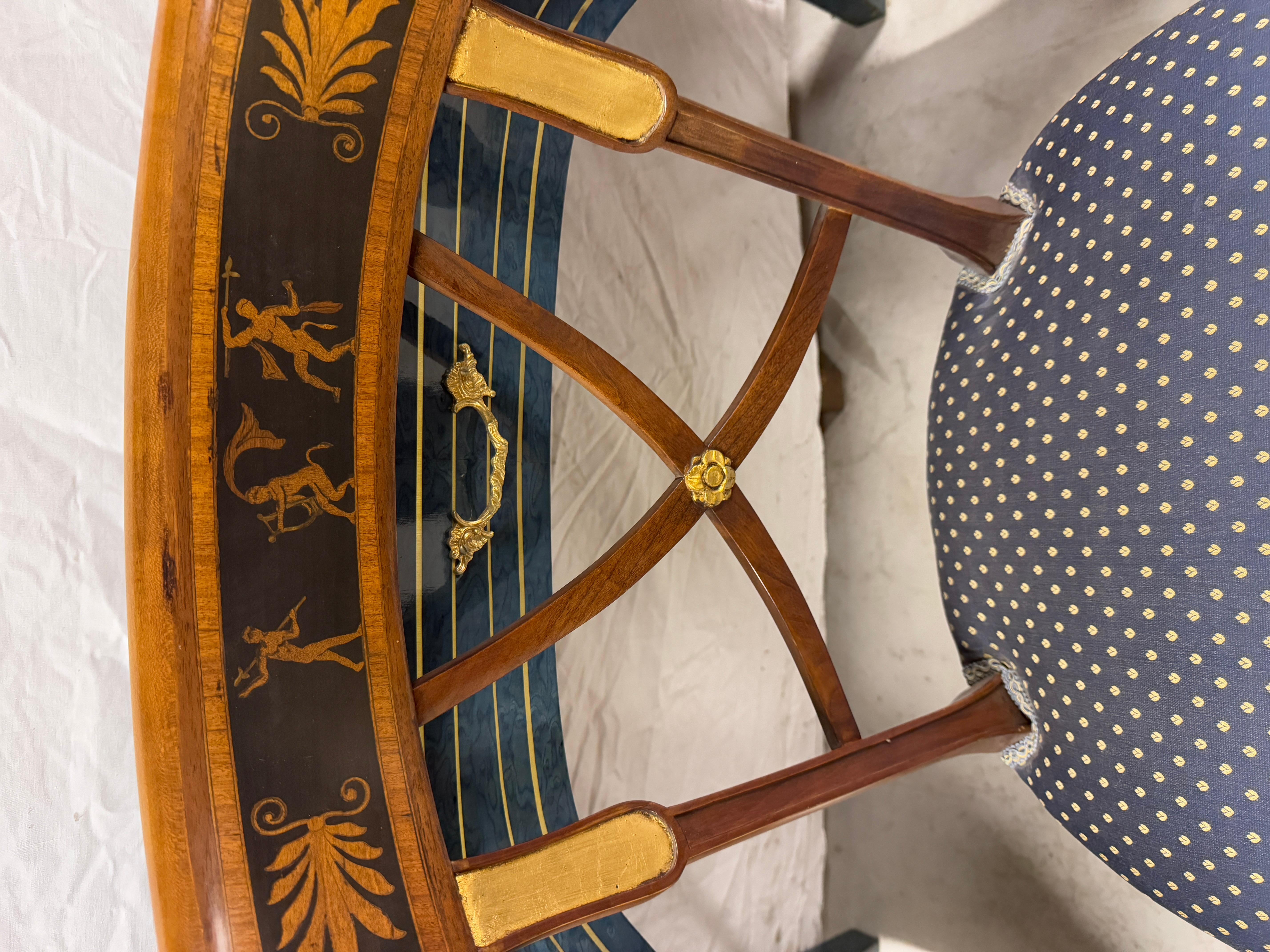 Console, bureau  avec chaise dans le style italien classique des années 90 en vente 5