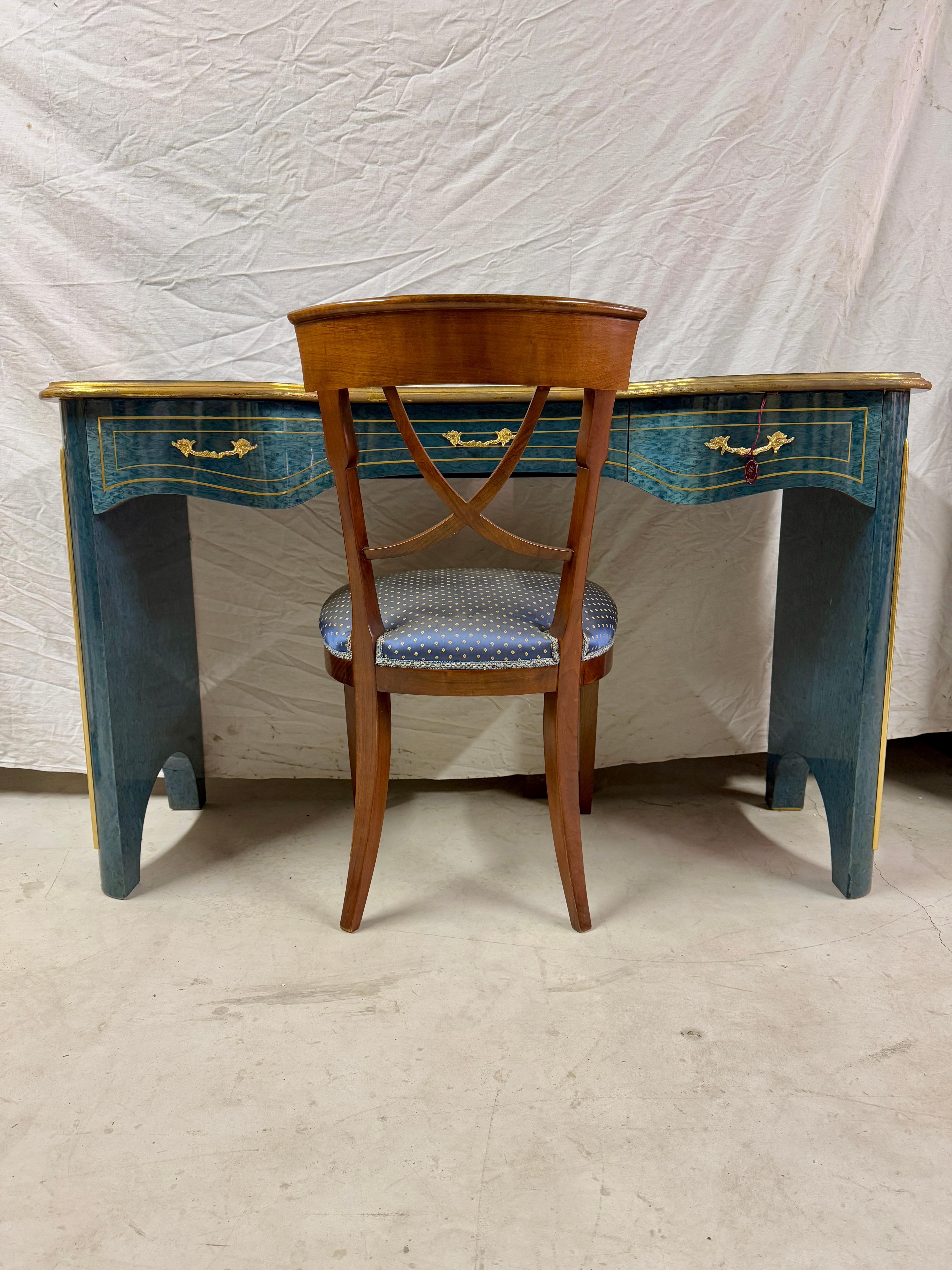 Console, bureau  avec chaise dans le style italien classique des années 90 en vente 9