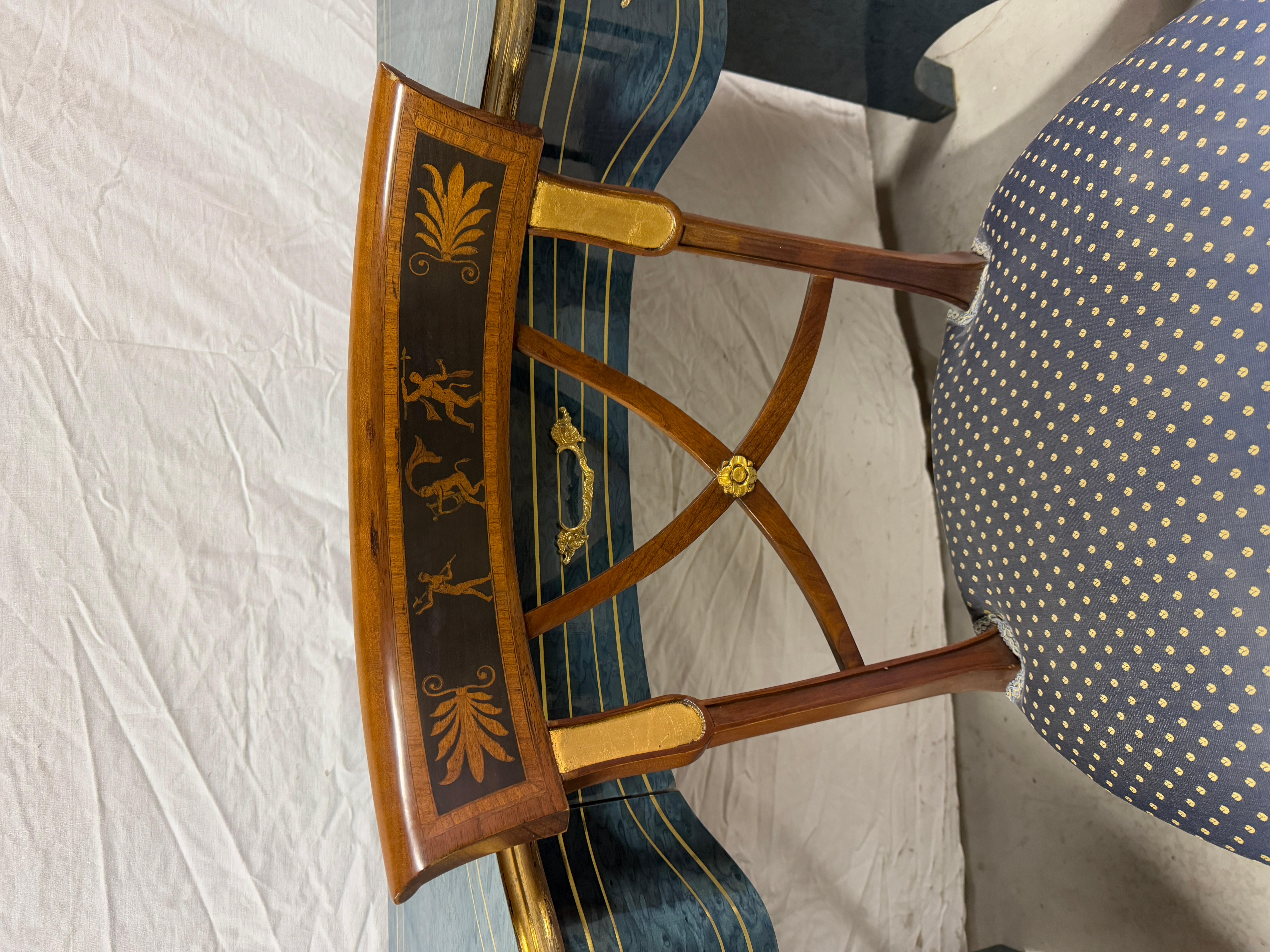 20th Century Console, bureau  avec chaise dans le style italien classique des années 90 en vente