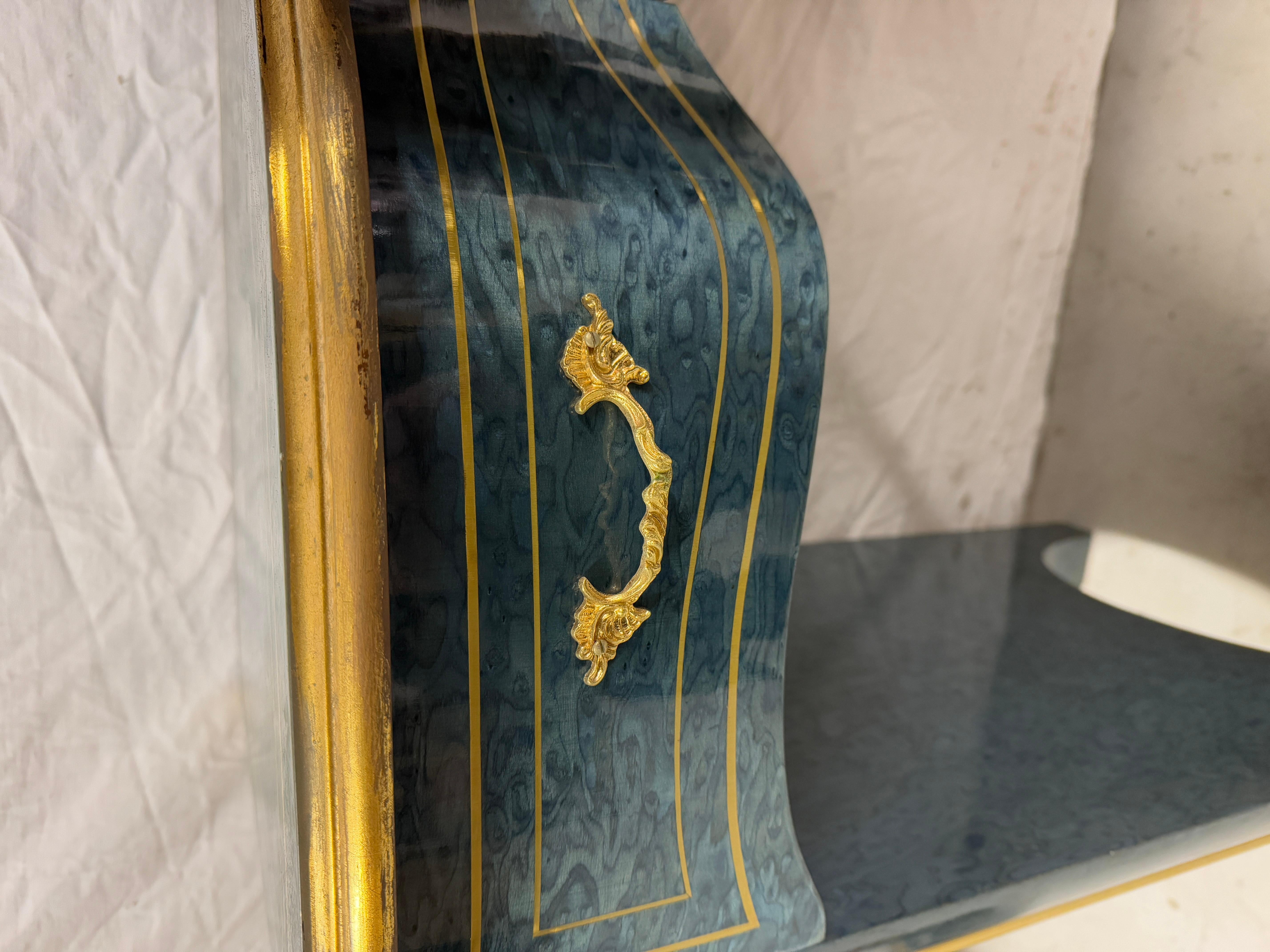 Bois Console, bureau  avec chaise dans le style italien classique des années 90 en vente