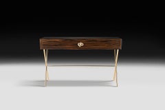 Console secrète en ébène et métal galvanisé, collection Sin originale, Italie
