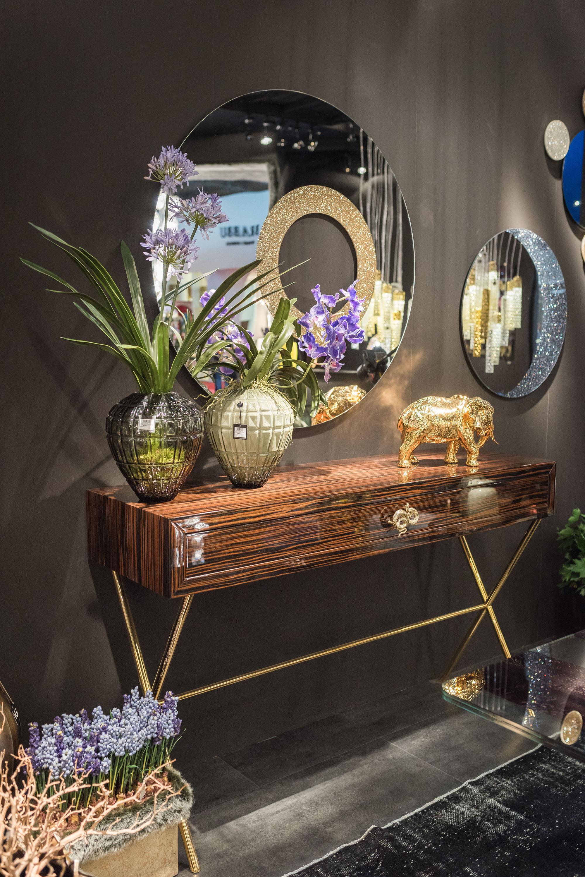 Bois Console secrète en ébène et métal galvanisé, collection Sin originale, Italie en vente