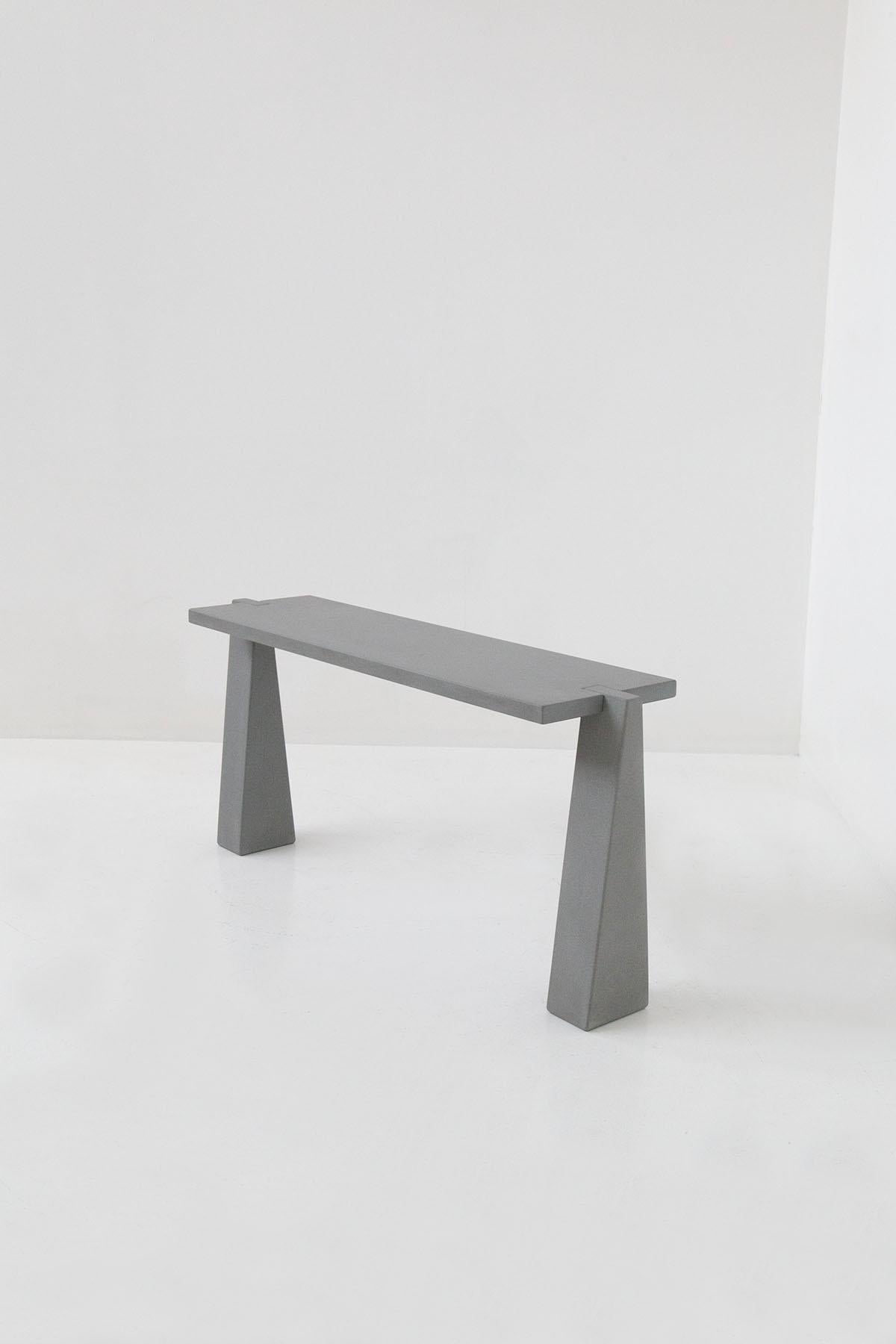 Mid-Century Modern Console Serena Stone Table Design Angelo Mangiarotti