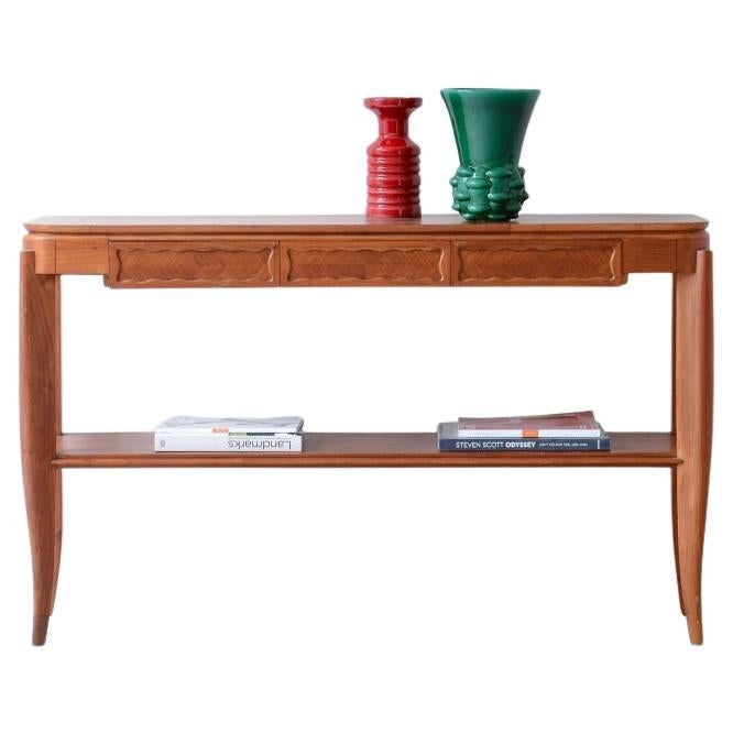 Console "Servante" in cherry with three drawers
