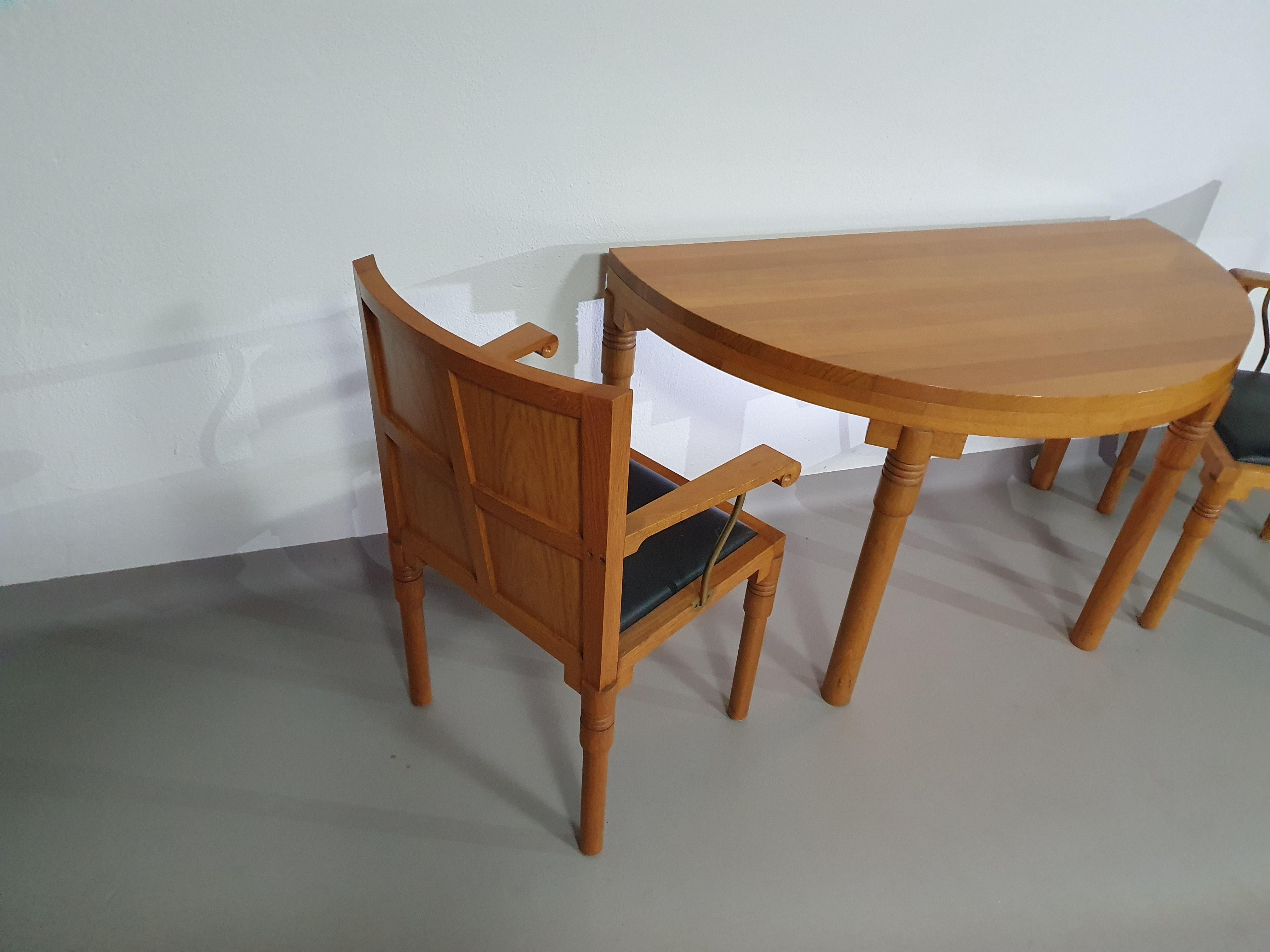 Konsolenset Architekt Charles Vandenhove 3 x Stuhl / Tisch im Zustand „Gut“ im Angebot in WEERT, NL