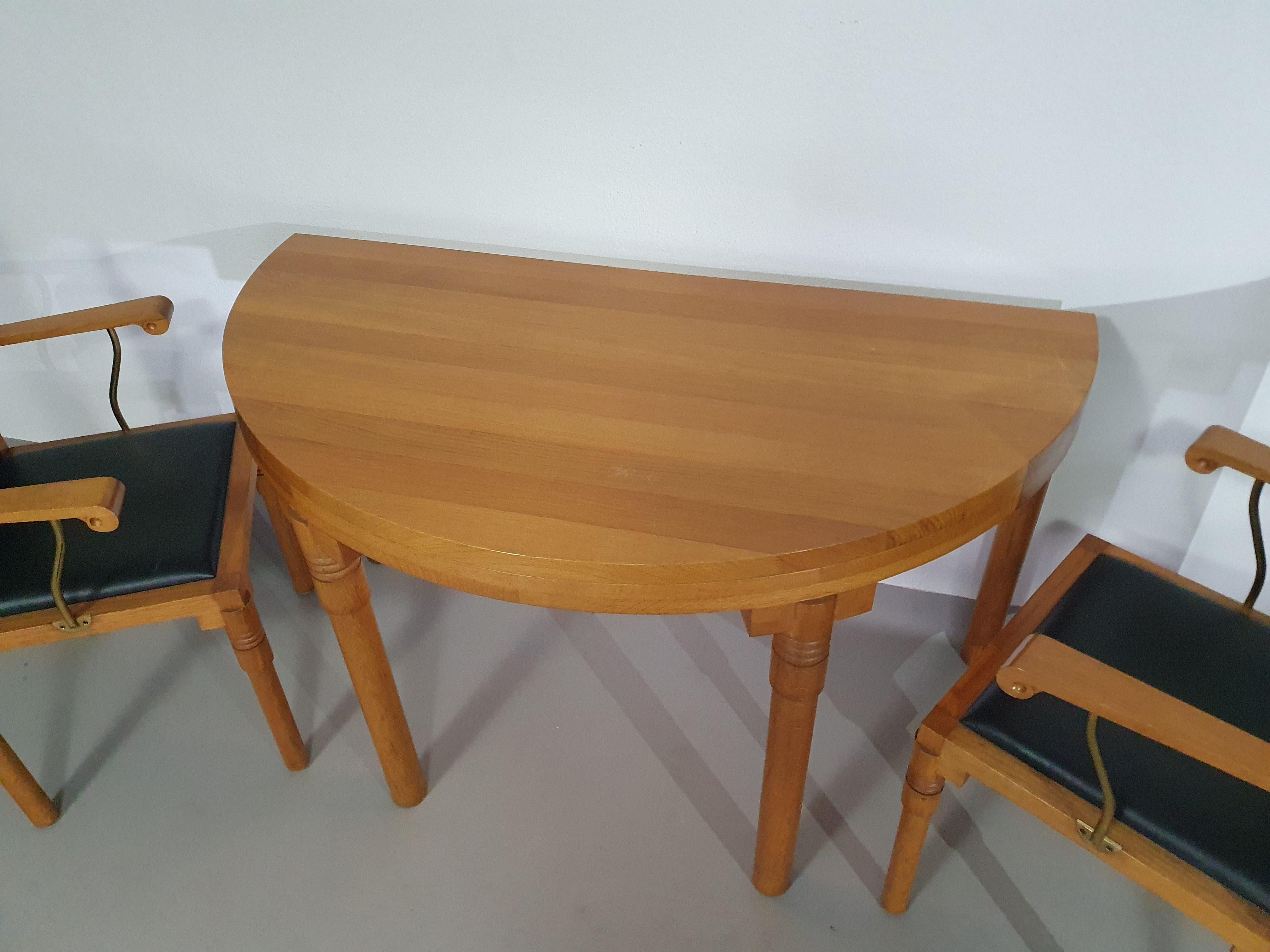 Late 20th Century Console set architect Charles Vandenhove 3 x chair / table For Sale