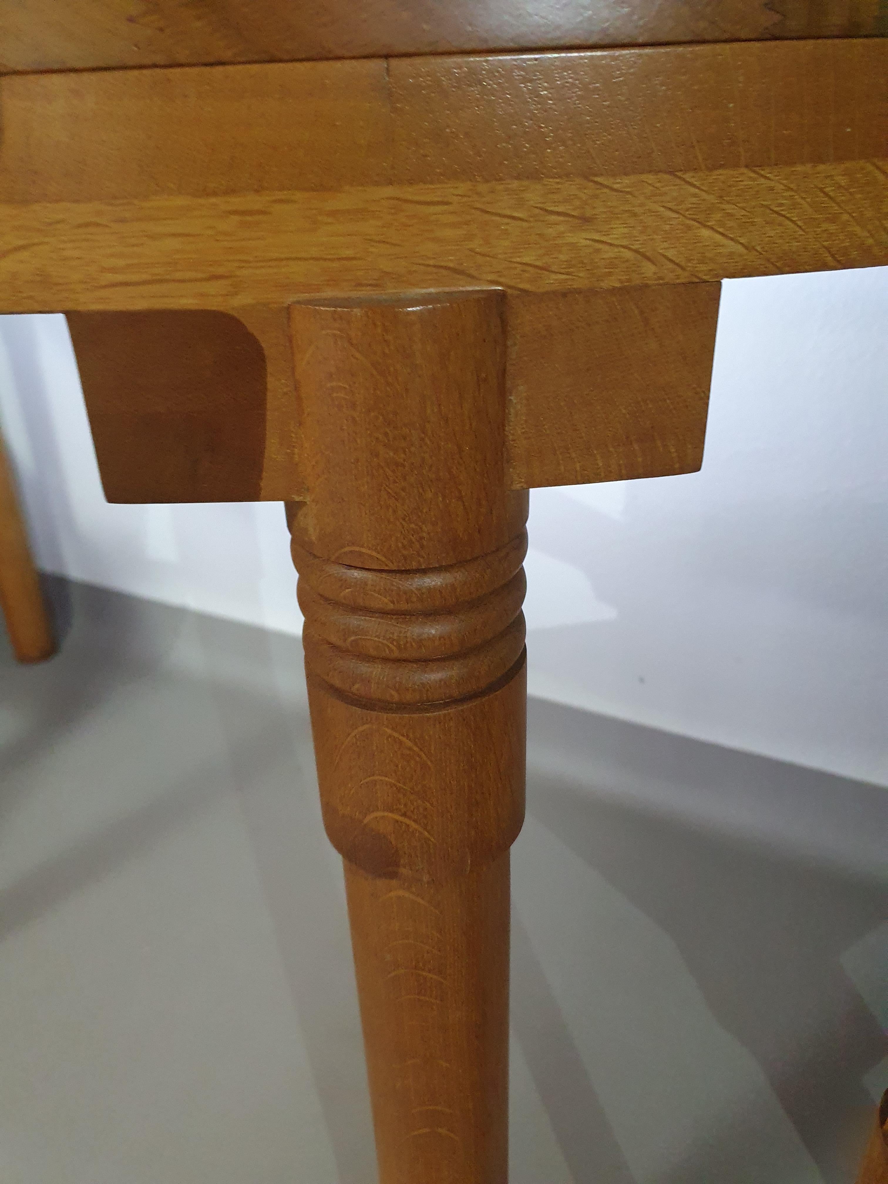 Konsolenset Architekt Charles Vandenhove 3 x Stuhl / Tisch (Leder) im Angebot