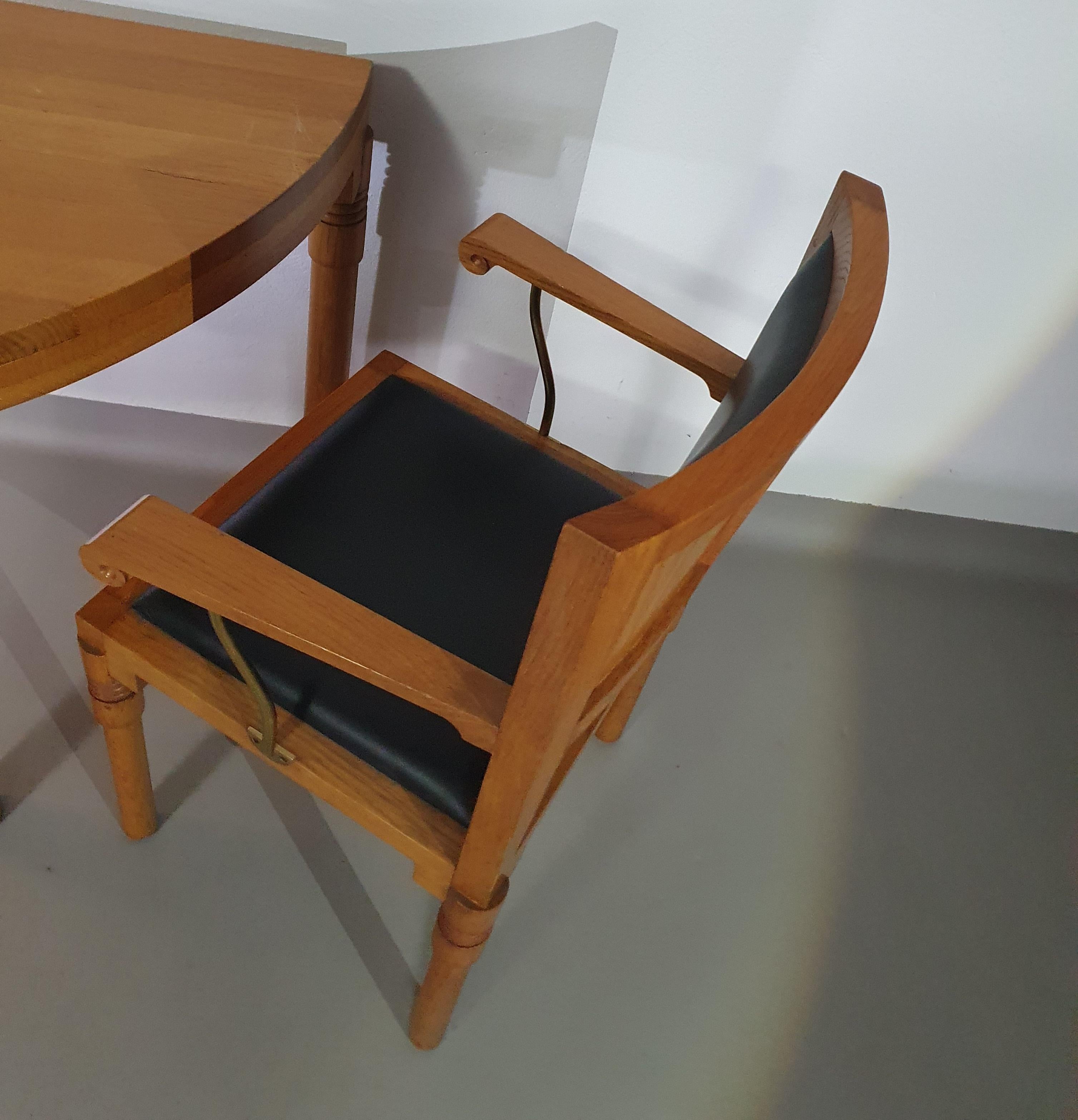 Ensemble console Charles Vandenhove 3 x chaise / table en vente 2