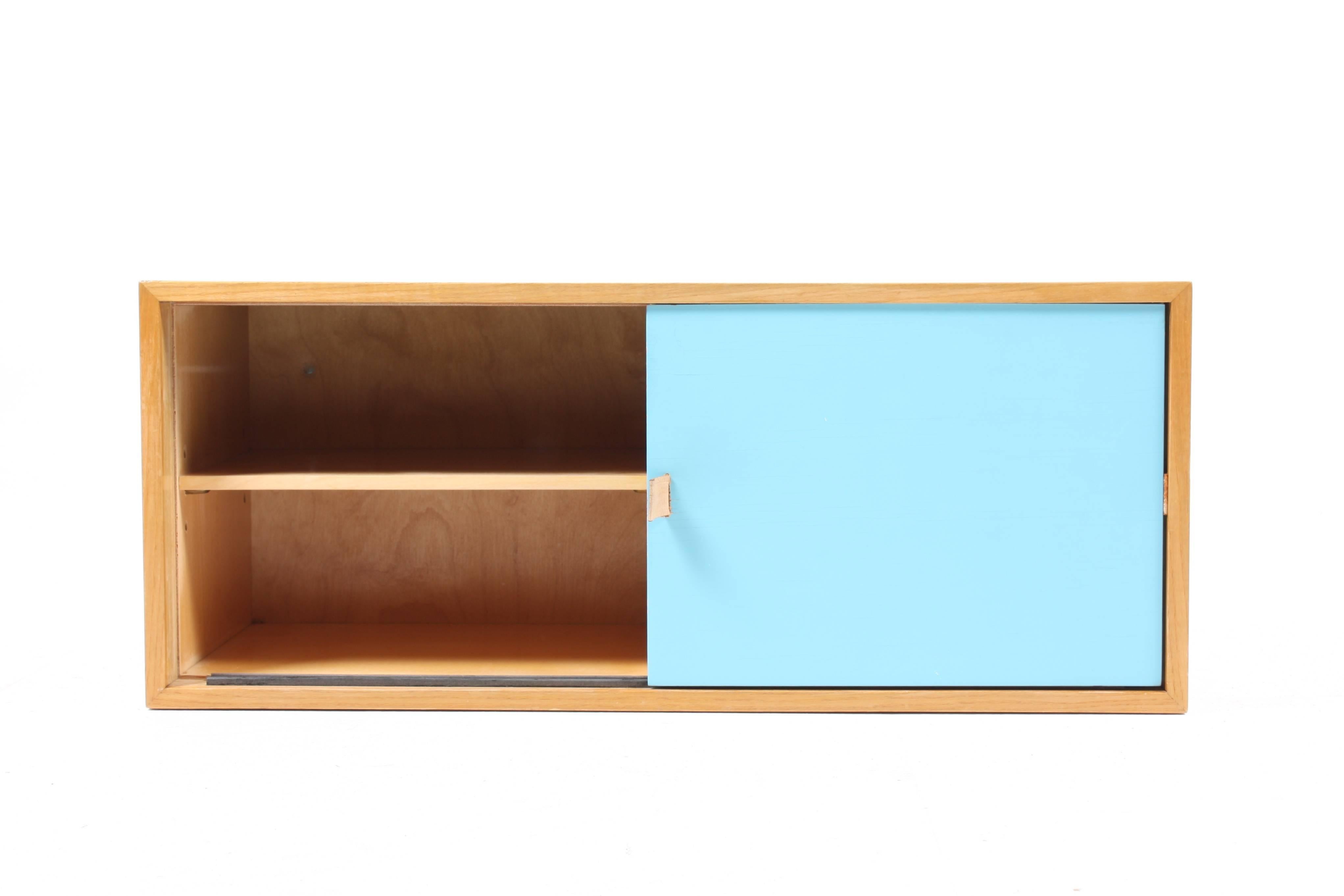 Console Set with Colored Panels and Patinated leather by Danish Harbo Sølvsten 1