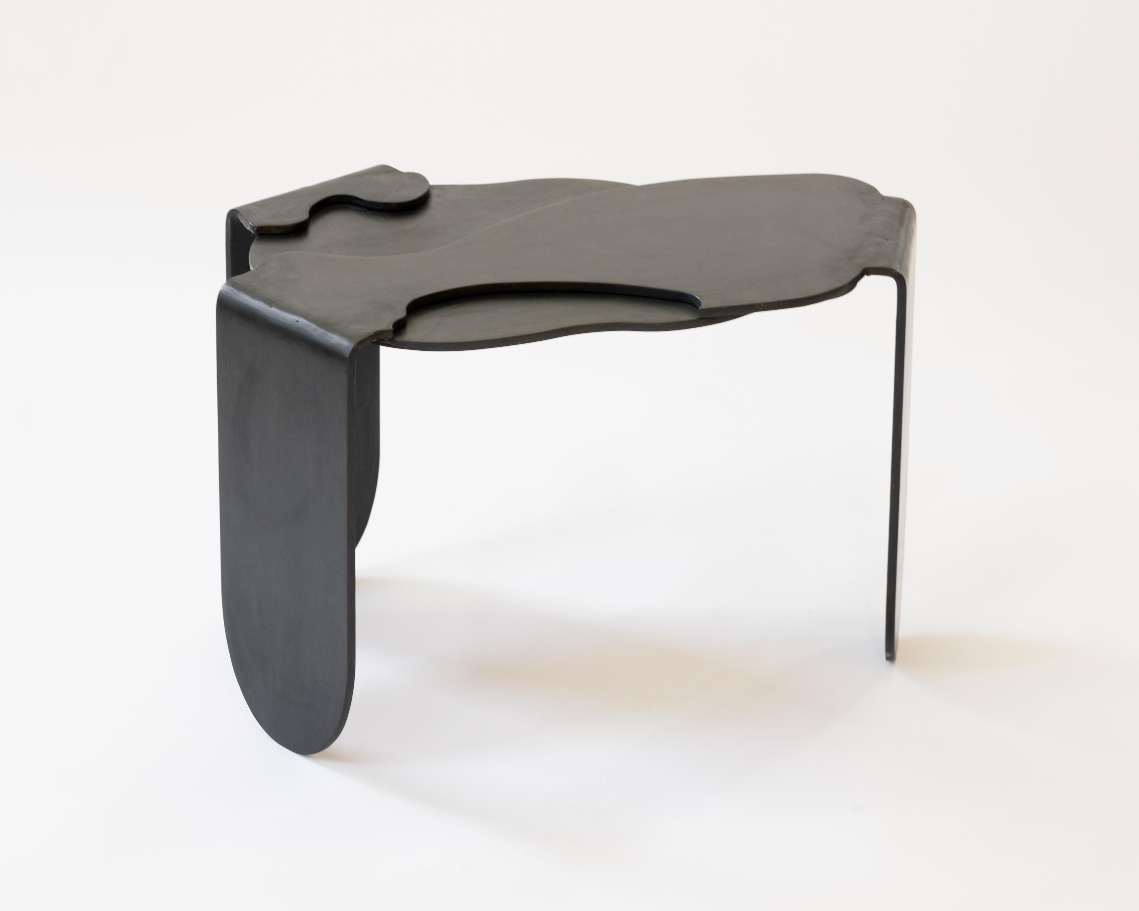 Table d'appoint console Moderne Géométrique Contemporaine Acier noirci Neuf - En vente à Bronx, NY