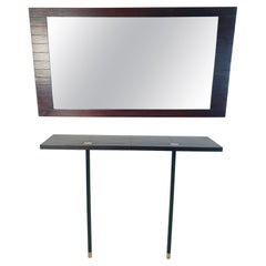 Console Table and Mirror in the Manner of Ettore Sottsass