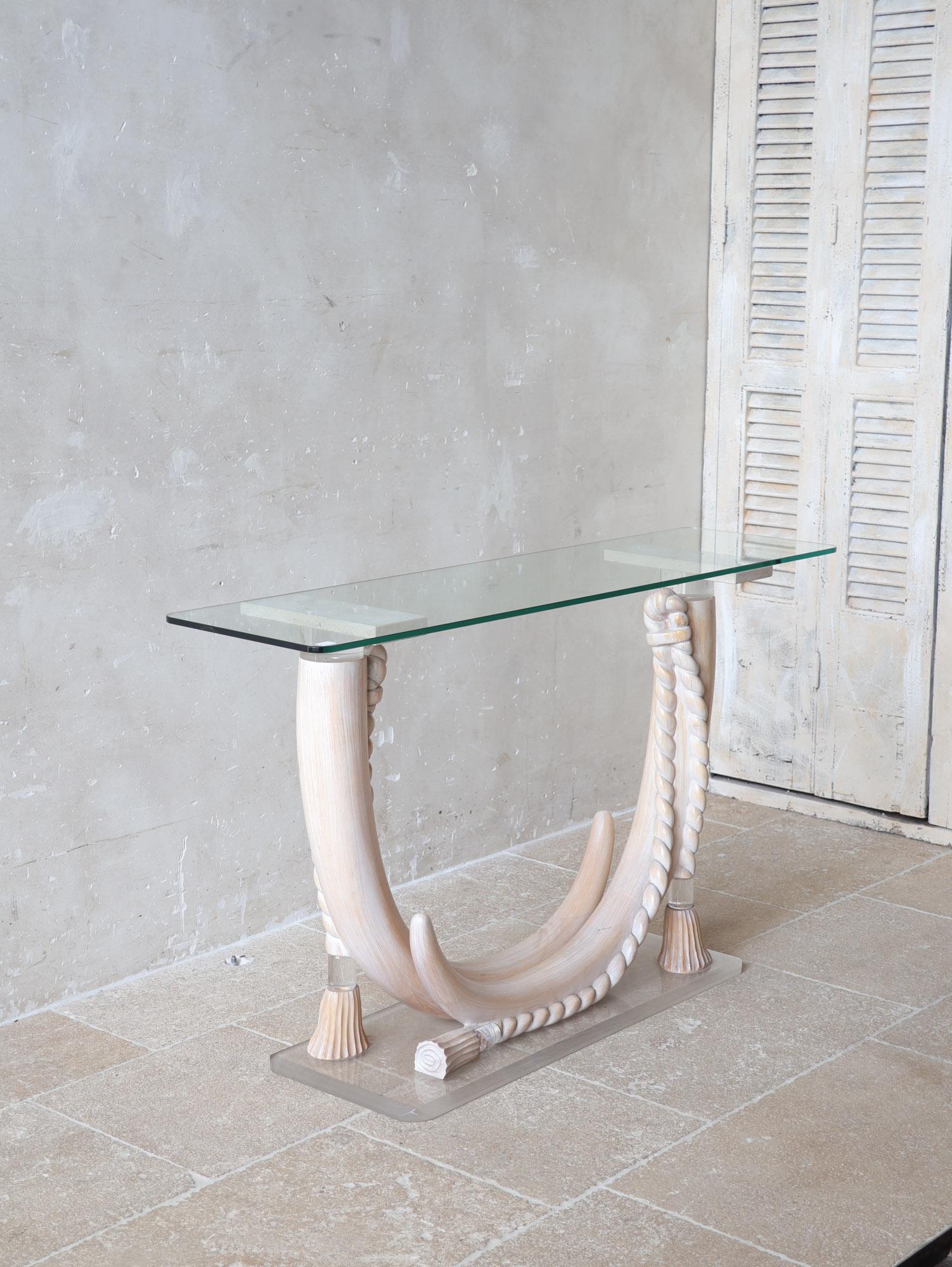 Table console attribuée à Sergio Longoni, vers 1980, Italie Bon état - En vente à Baambrugge, NL