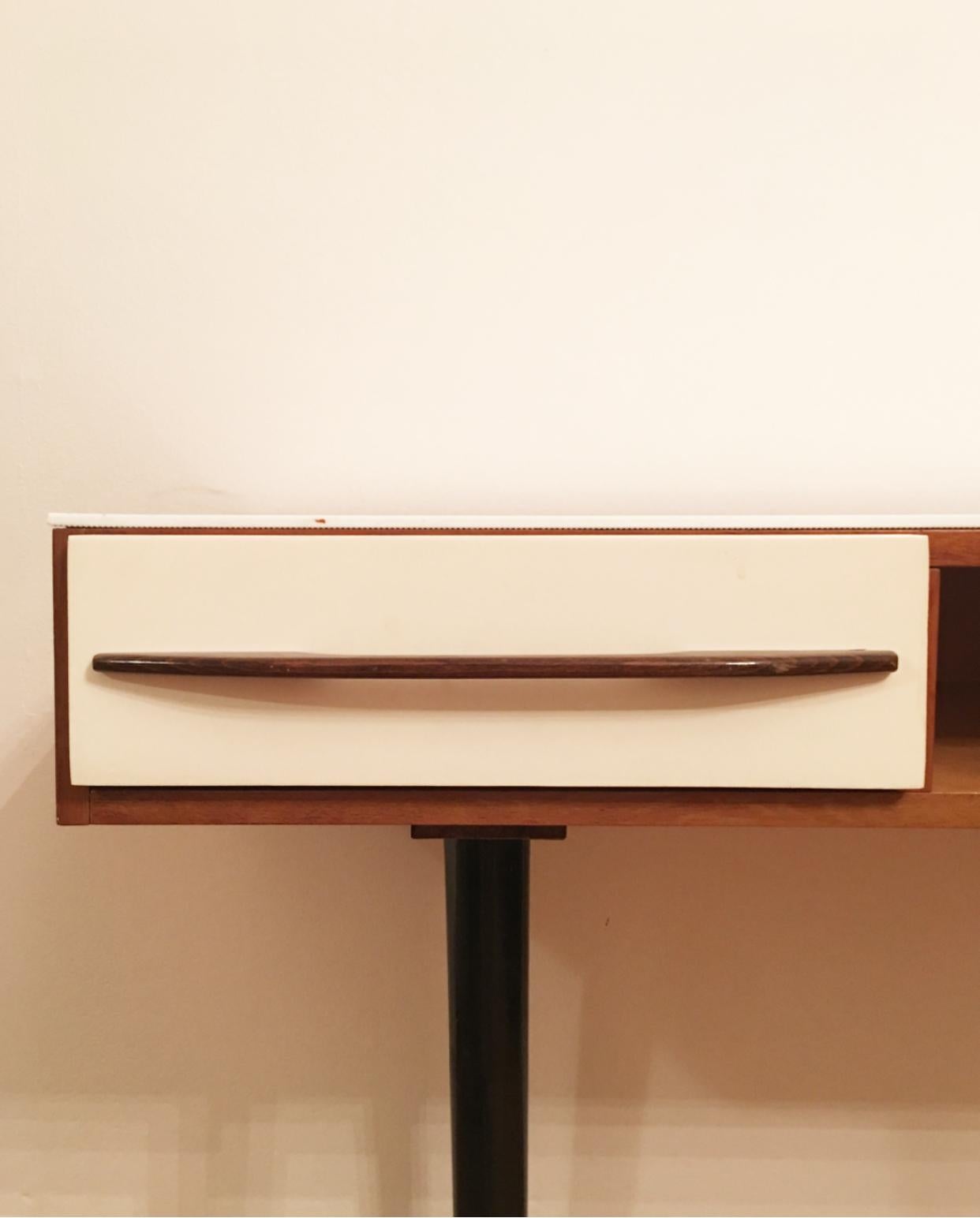 Mid-Century Modern Console Table by Mojmir Pozar for UP Zavody, White For Sale