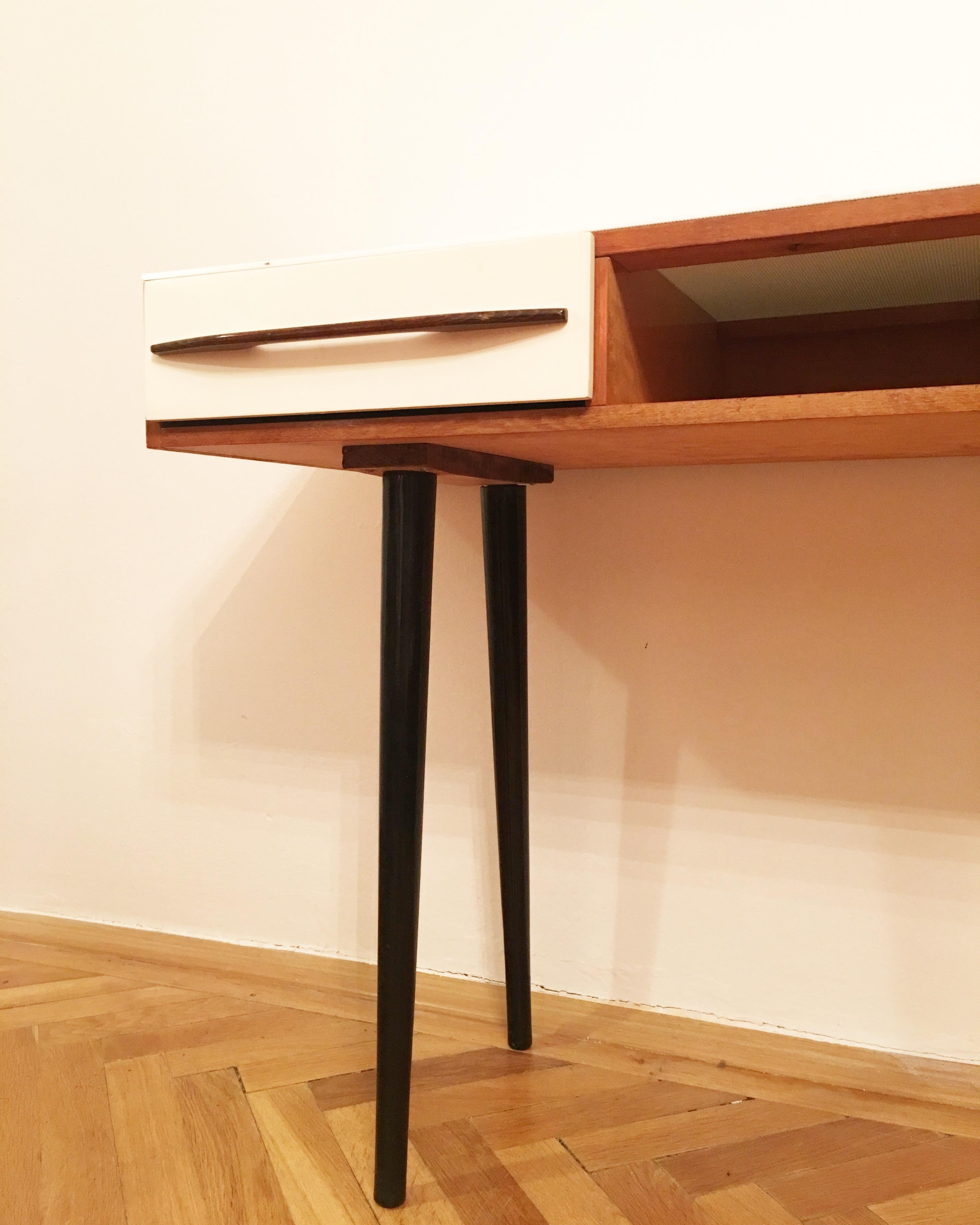 Mid-20th Century Console Table by Mojmir Pozar for UP Zavody, White For Sale