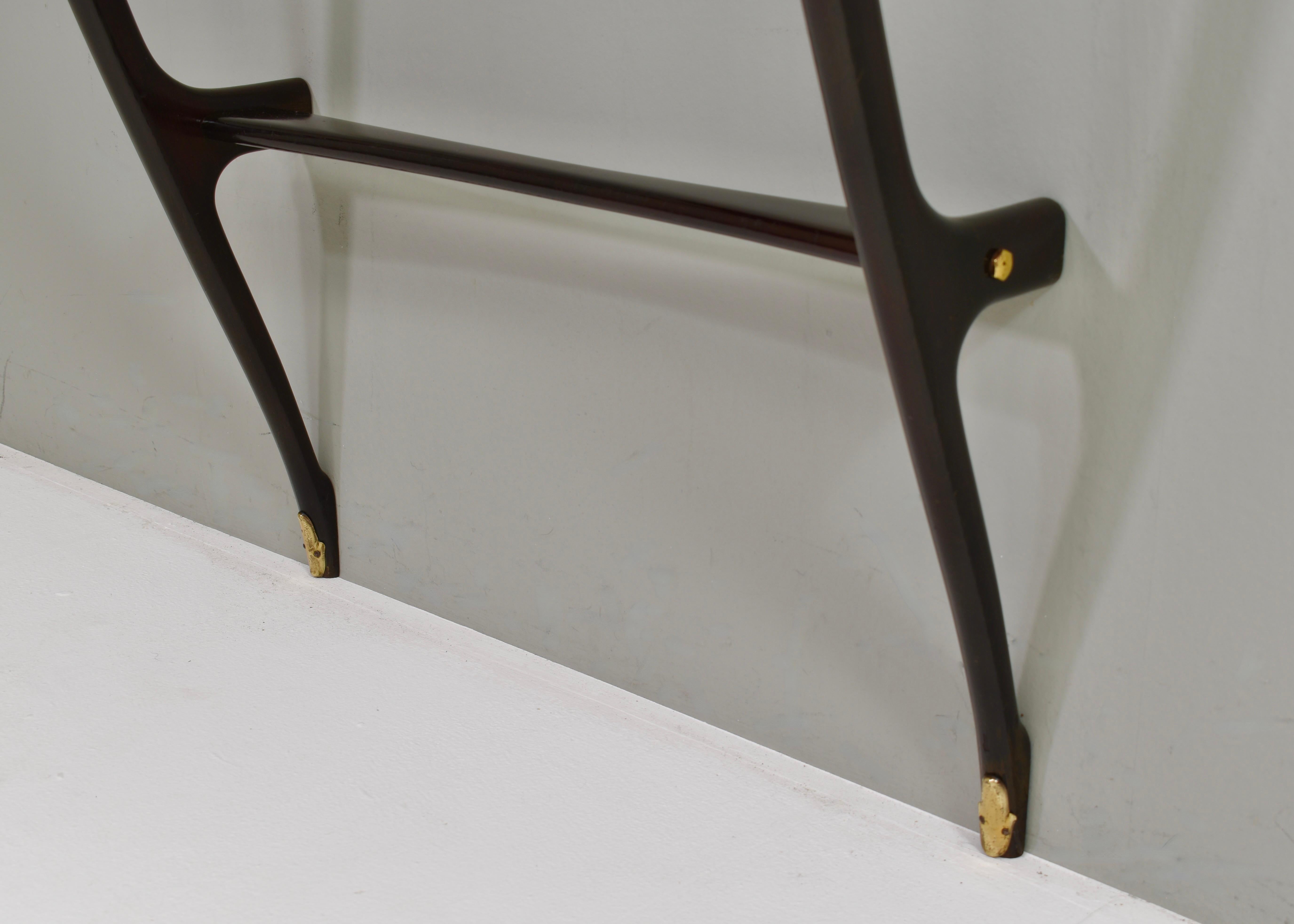 Konsolentisch von oder im Stil von Ico Parisi aus Ebenholz und Glas - Italien, 1950er Jahre im Angebot 7