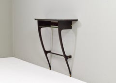 Console Table by or in the style of Ico Parisi in Ebony and Glass - Italy, 1950s