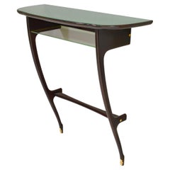 Console Table by or in the style of Ico Parisi in Ebony and Glass - Italy, 1950s