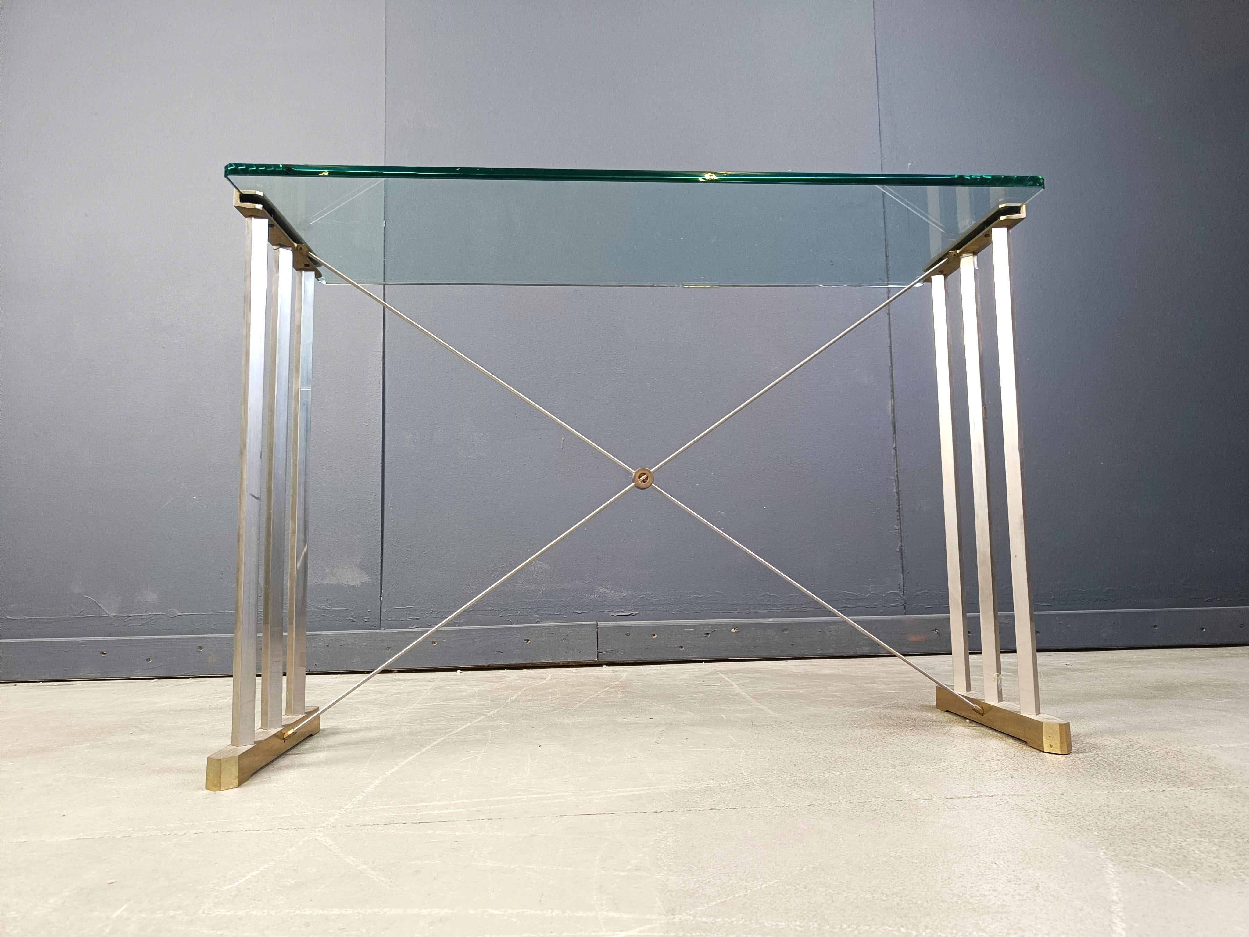 Laiton Console table by Peter Ghyczy, 1970s en vente