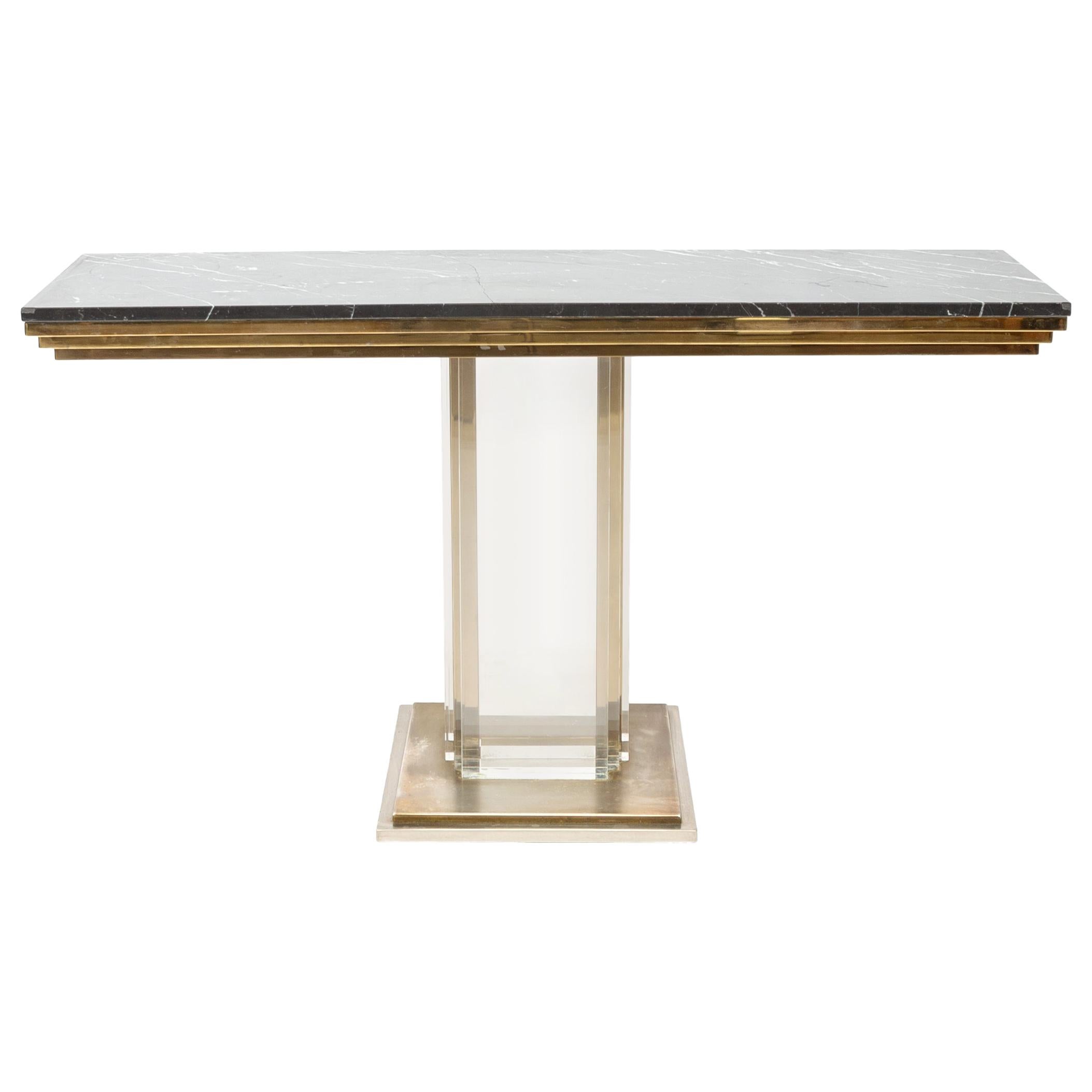 Console Table by Willy Rizzo, Belgium, 1980s