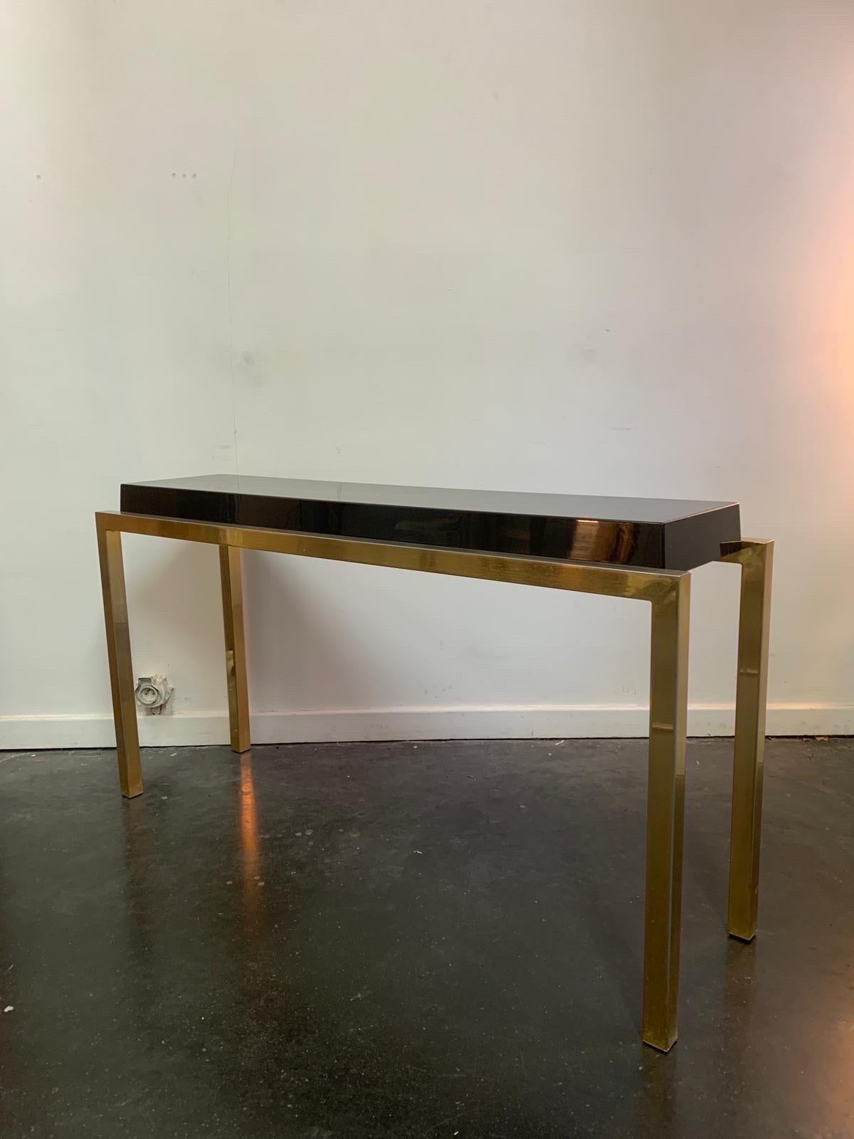 Modern Console table circa 1970 in the manner of Guy Lefevre