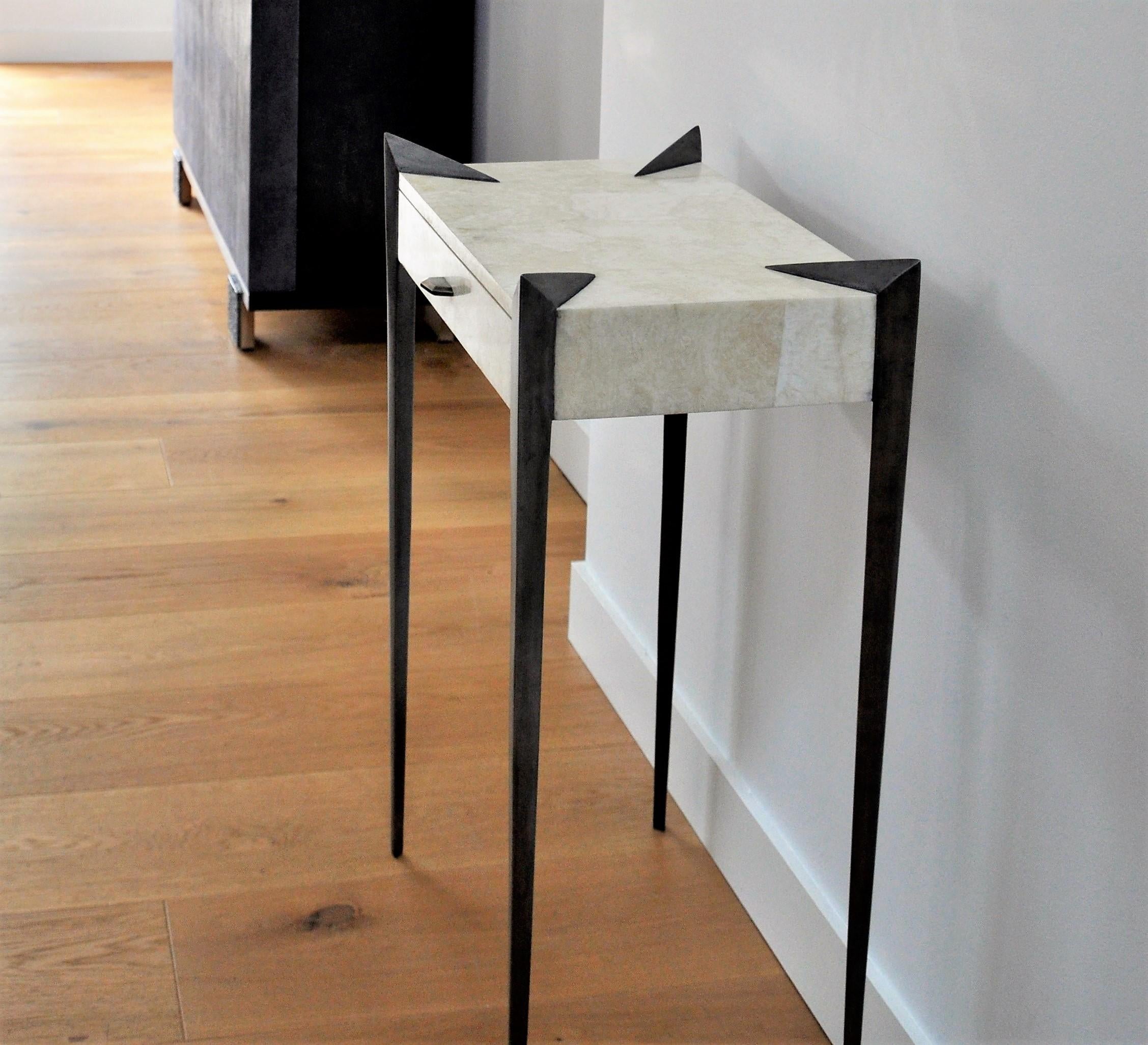 Console Table Circini in Shagreen by Ginger Brown For Sale 1